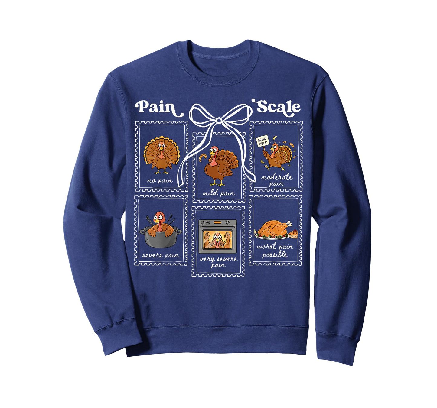 Pain Scale Turkey Pain Assessment Trauma Thanksgiving Stamp T-Shirt