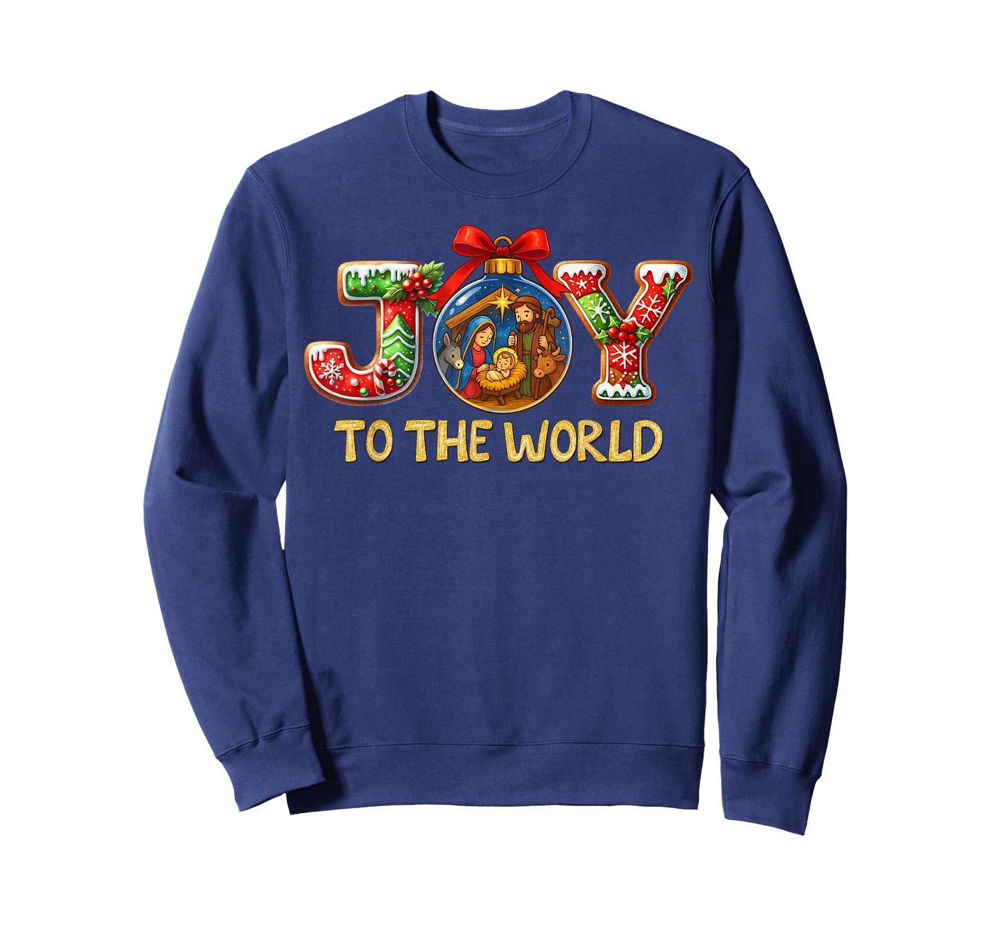 Joy to The World Christmas Christian Nativity Scene T-Shirt