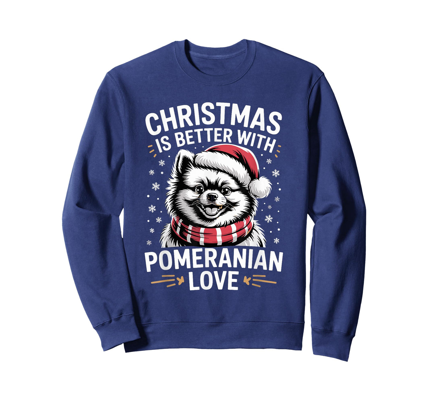 Cute Xmas Puppy Dog Christmas is Better with Pomeranian Love T-Shirt