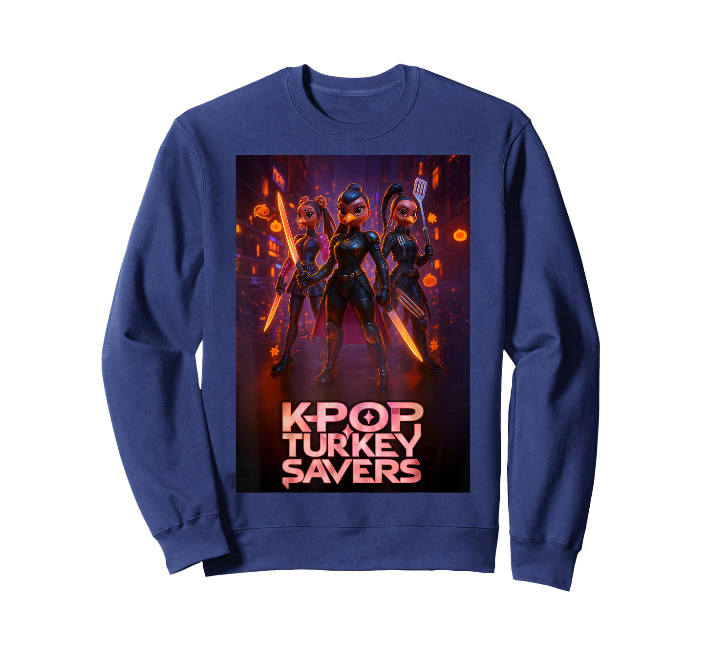 Korean-Pop Turkey Savers | Funny Thanksgiving Graphic T-Shirt