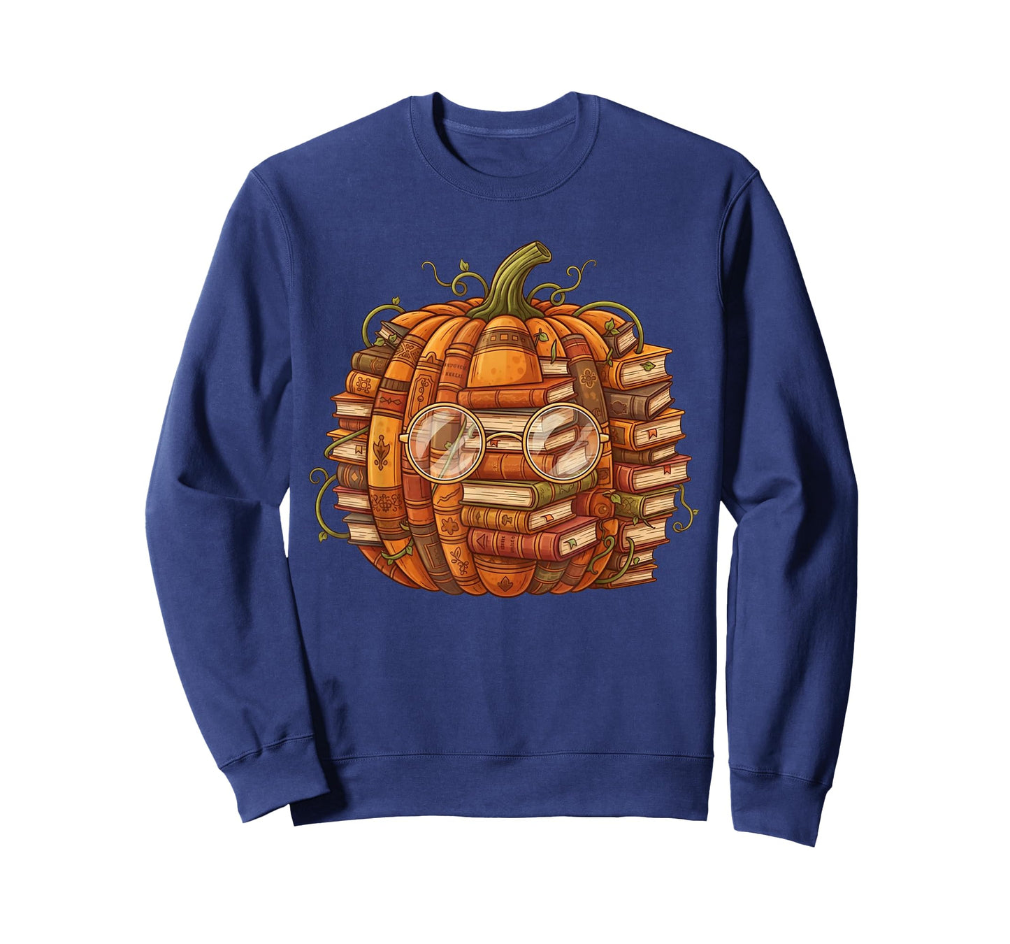 Smart Book Pumpkin Retro Fall Teacher Reading Halloween T-Shirt