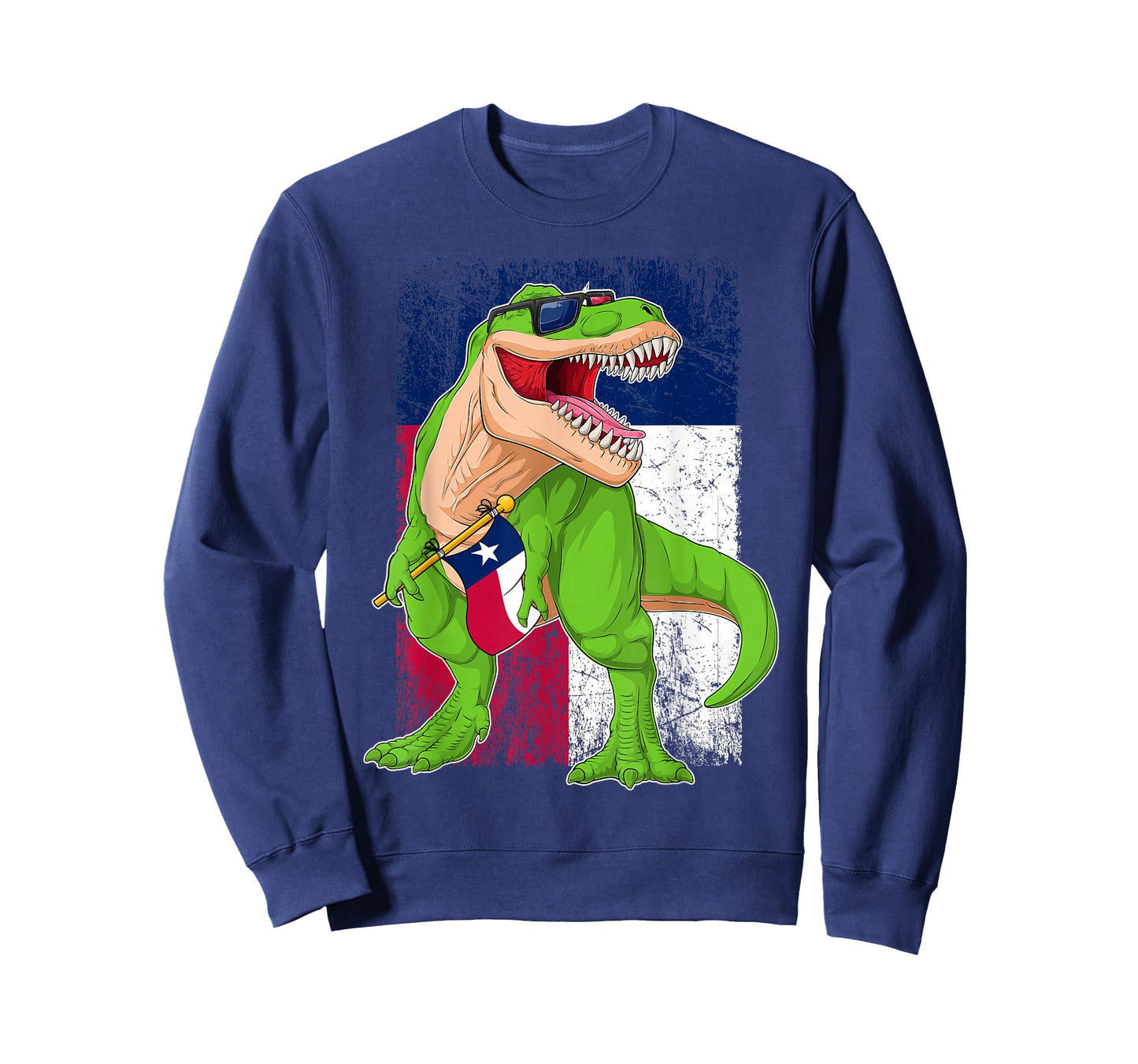 Texas Independence Day T Rex Dinosaur Texan Flag Boys Kids T-Shirt