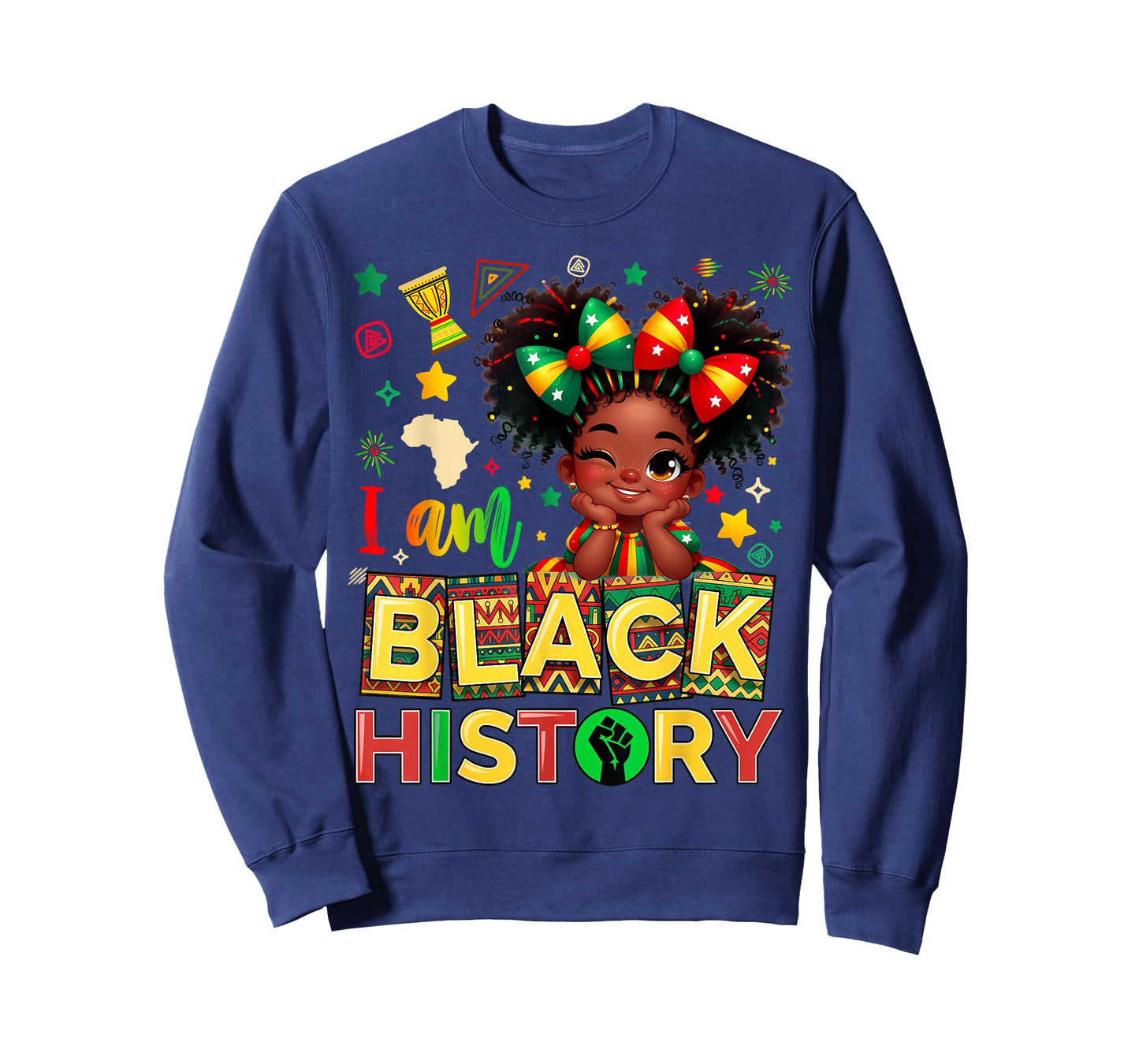 Cute I Am Black History African American Girl Teen Kid T-Shirt