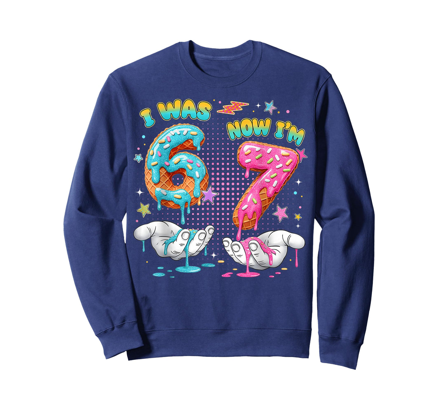 7 Year Old Birthday Funny I was 6 Now I'm 7 Boy Girl Kid T-Shirt