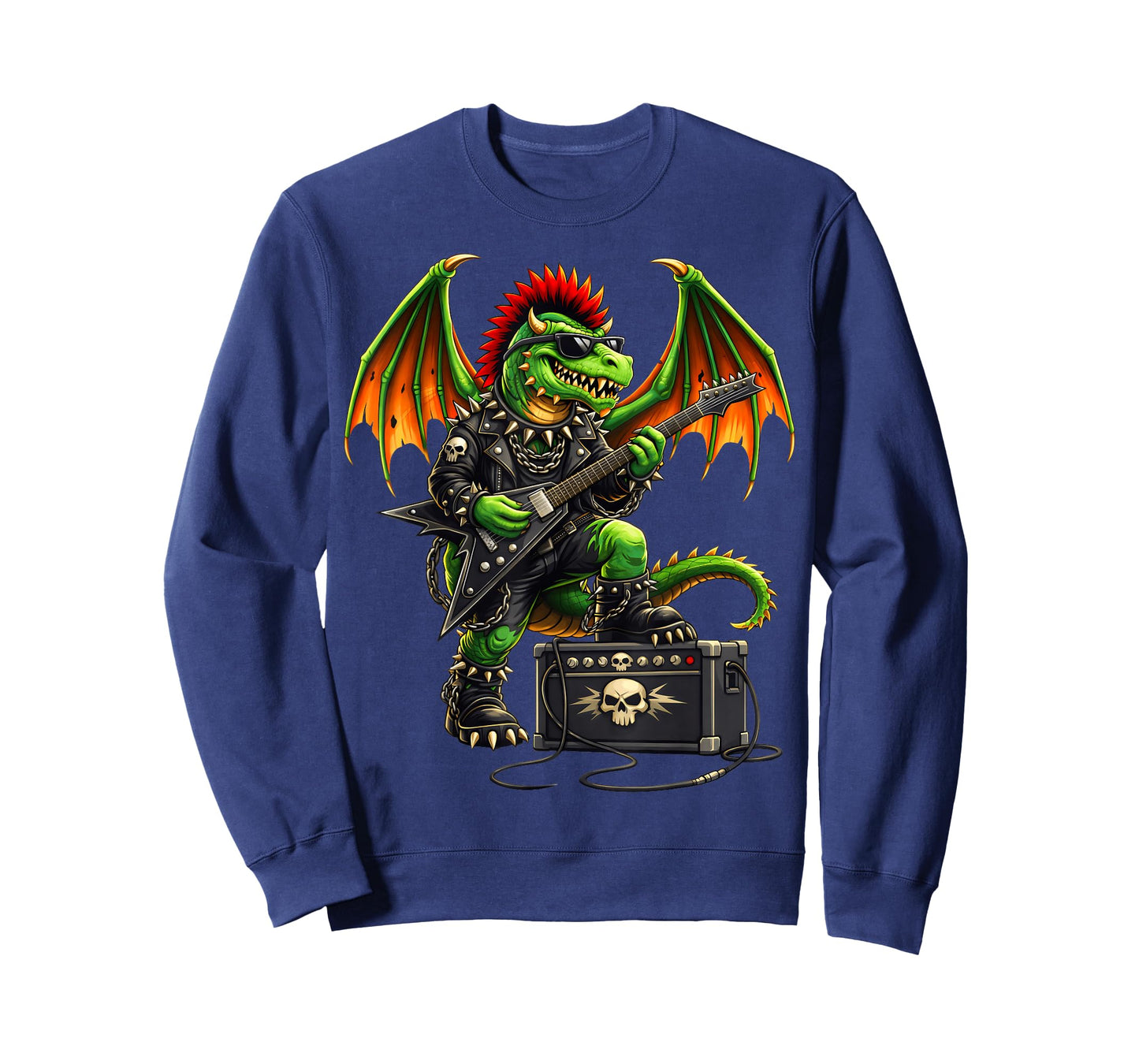 Punk Rock'n Roll Goth Dragon Guitar Band Boys Girls T-Shirt