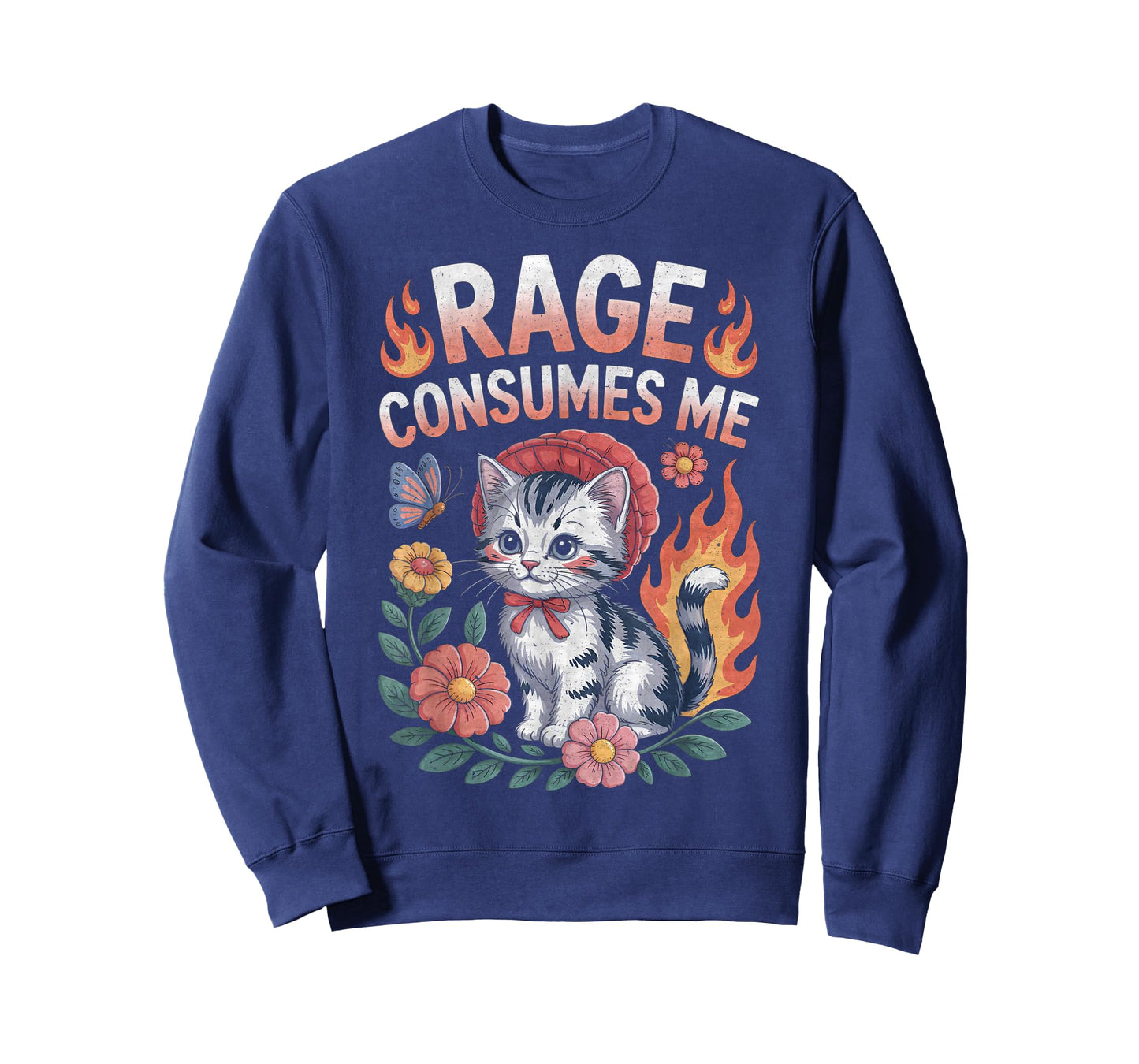 Rage Consumes Me Funny Cat Meme T-Shirt