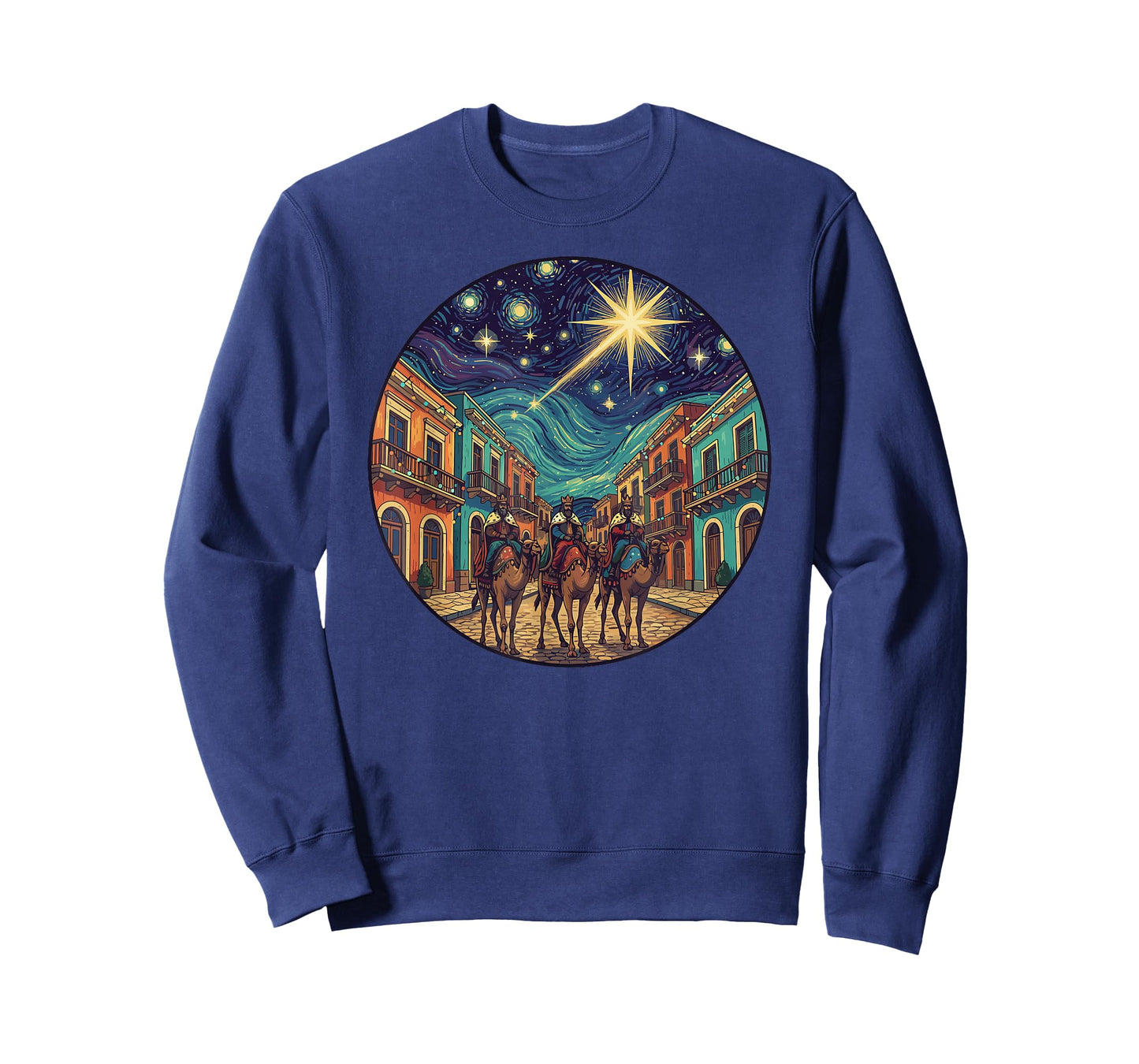 Three Kings Day San Juan Street Starry Night Style T-Shirt