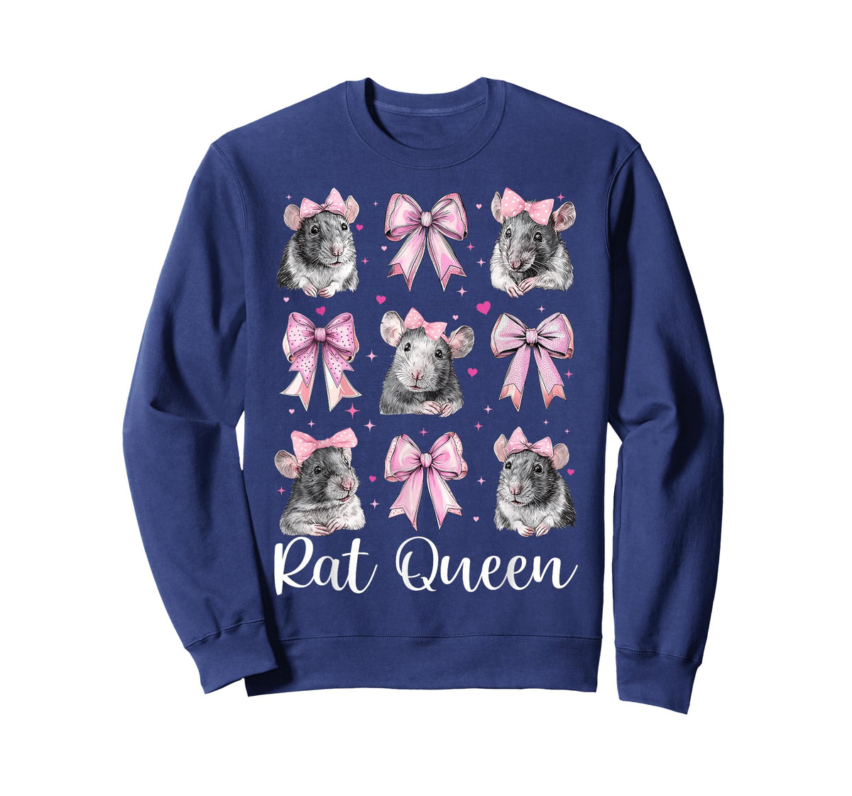 Rat Queen Rat Girl Rat Mom Mouse Pink Coquette Bow T-Shirt