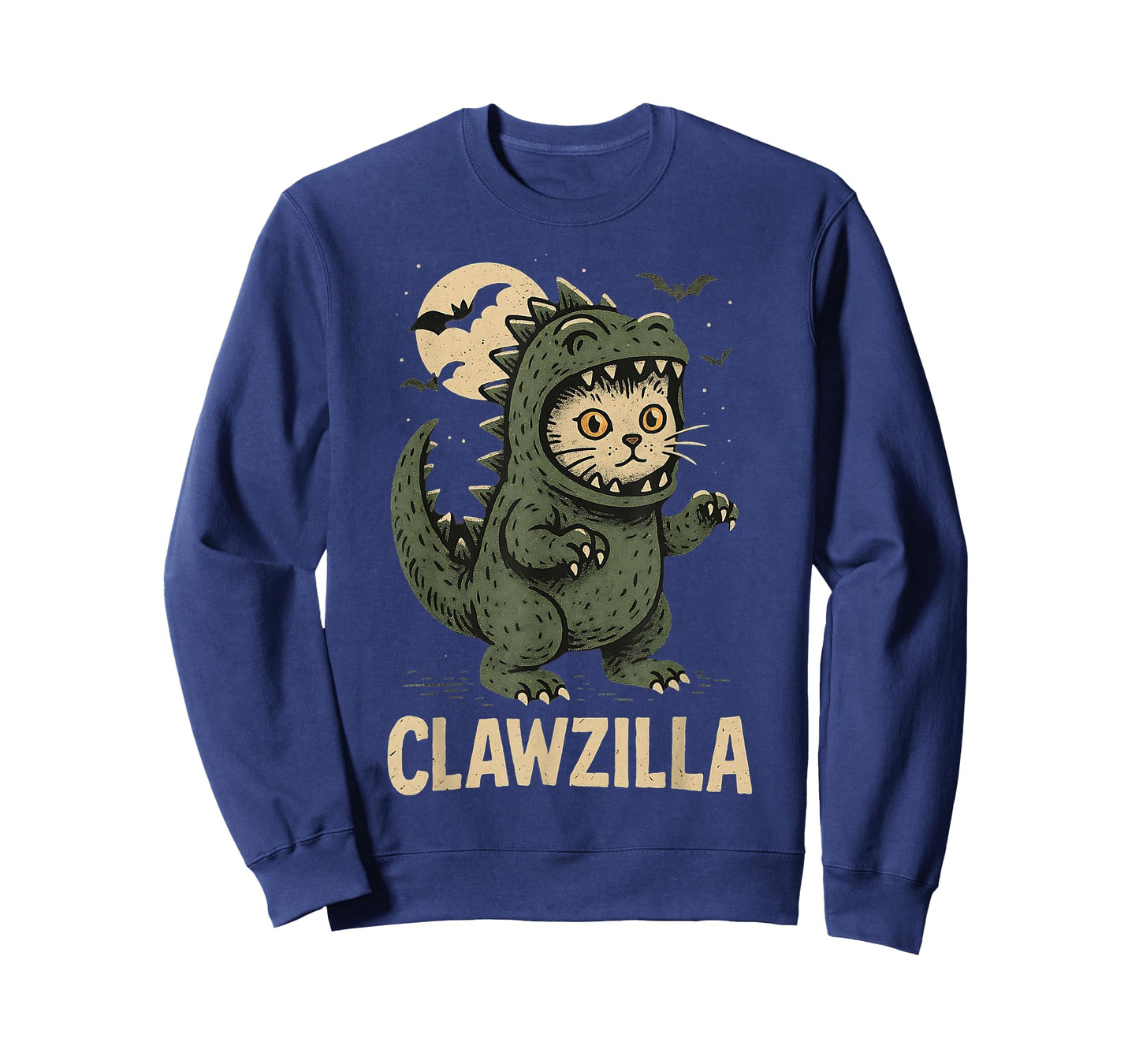 Clawzilla Cute Cat Monster Halloween Pun Funny Graphic T-Shirt