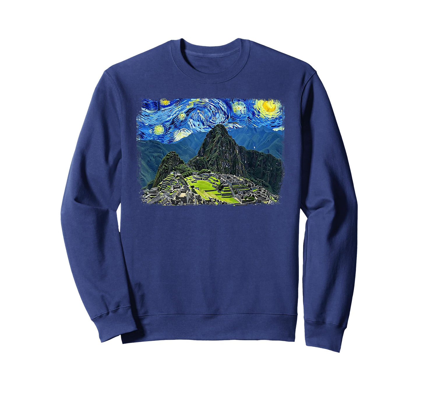 Van Gogh Starry Night Machu Picchu Mountain Peru Travel T-Shirt