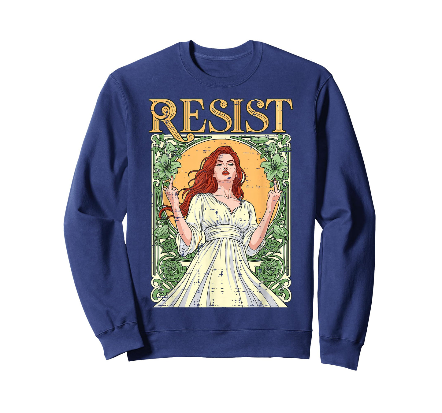 Resist Noveau Girl Art Protest Equality Women T-Shirt
