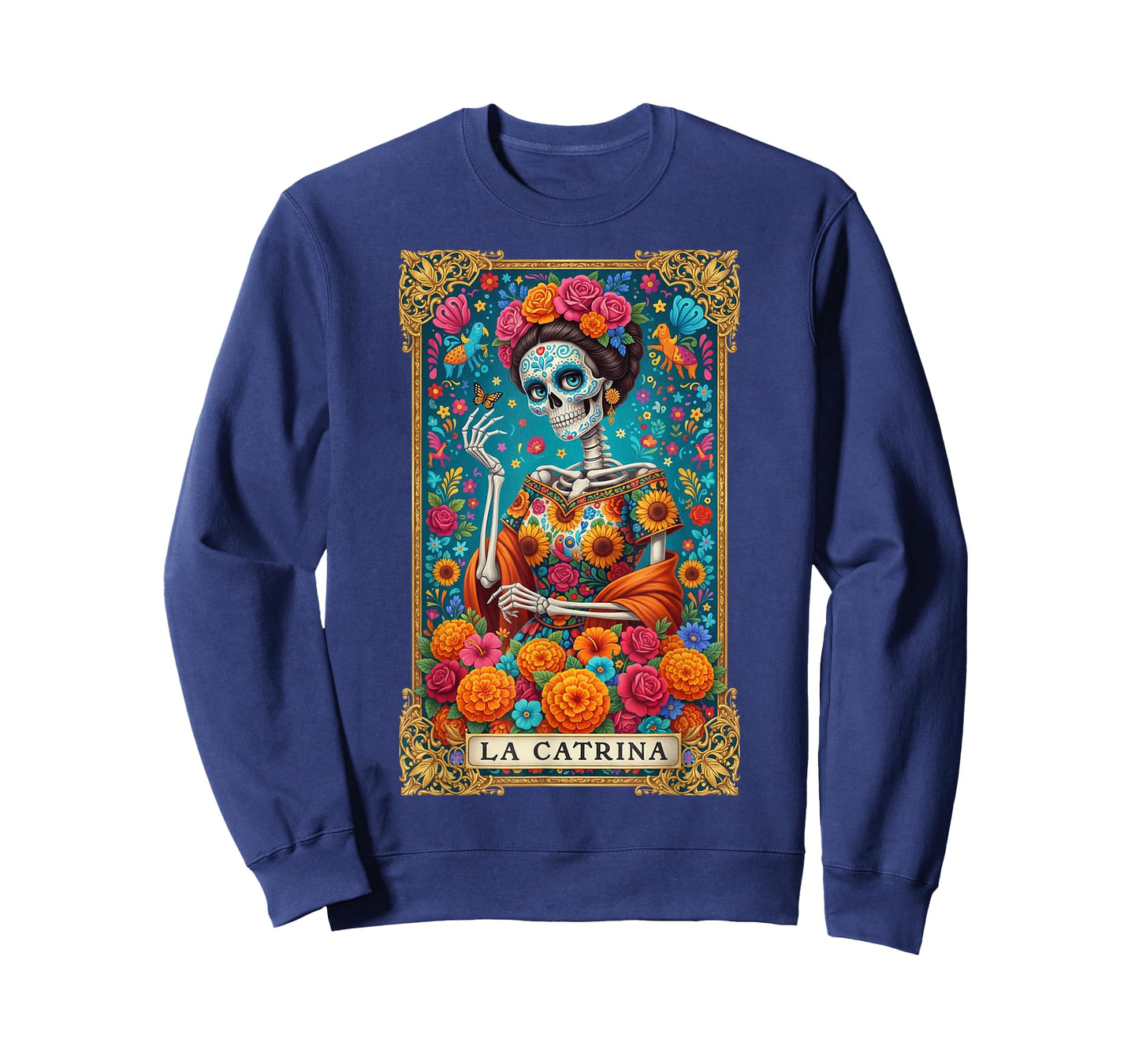 De Los Muertos La Catrina Day of The Dead Women Sugar Skull T-Shirt
