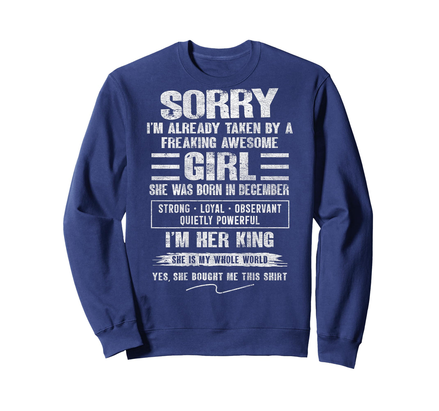 I'm Taken by Freaking Awesome Girl Born in December On Back T-Shirt