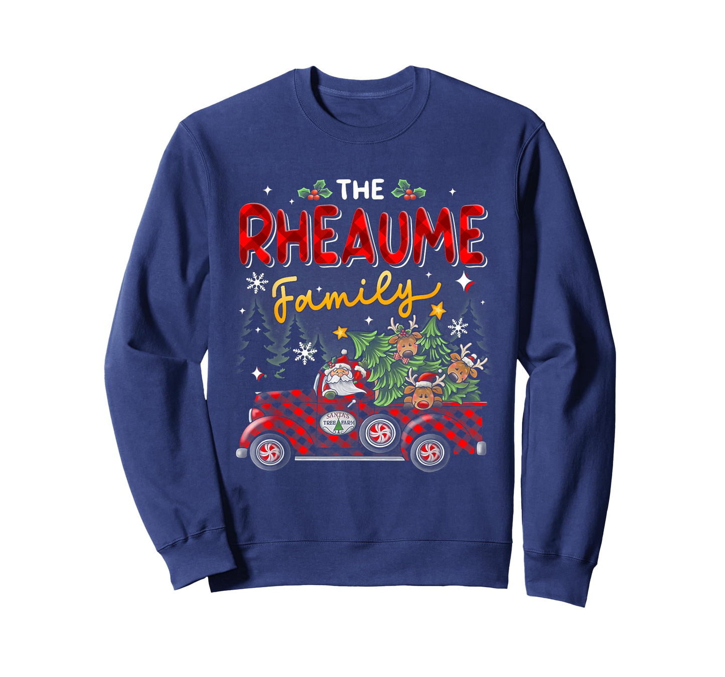 The Rheaume Family Christmas Matching Pajamas Group Gift T-Shirt