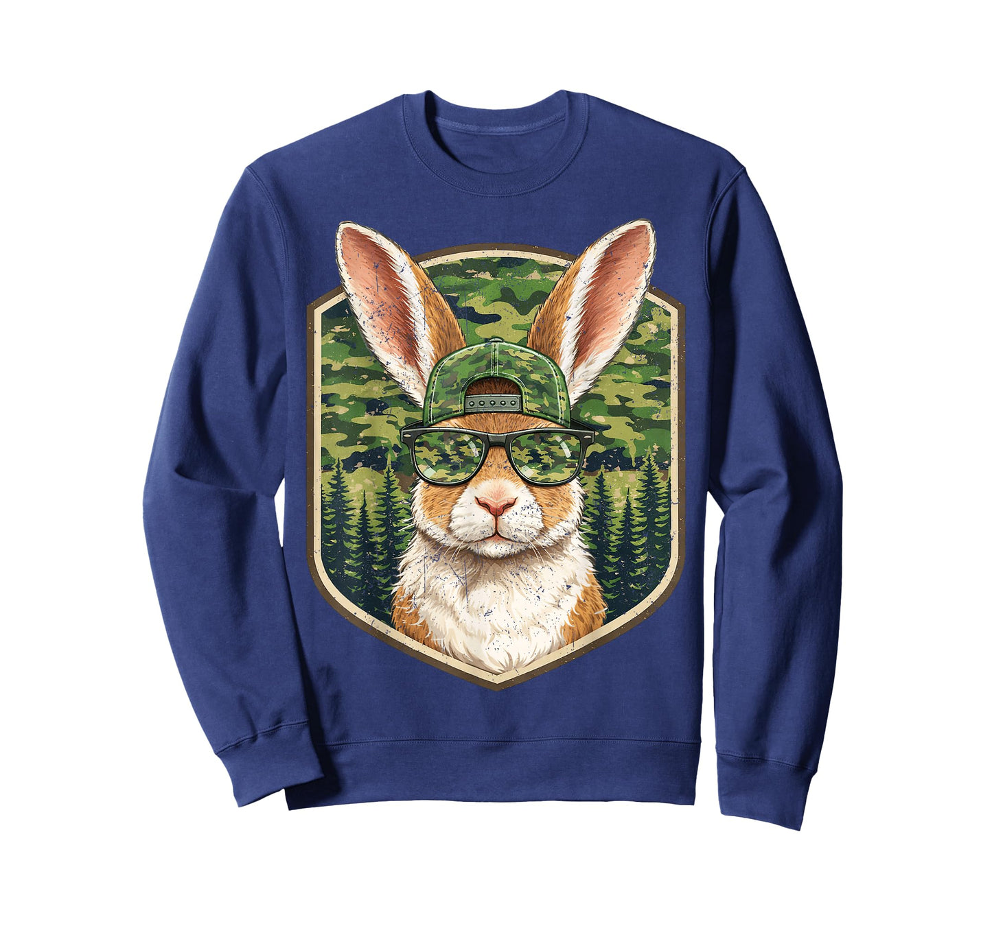 Funny Rabbit Bunny Hunting Camo Happy Easter Men Kid Boy T-Shirt