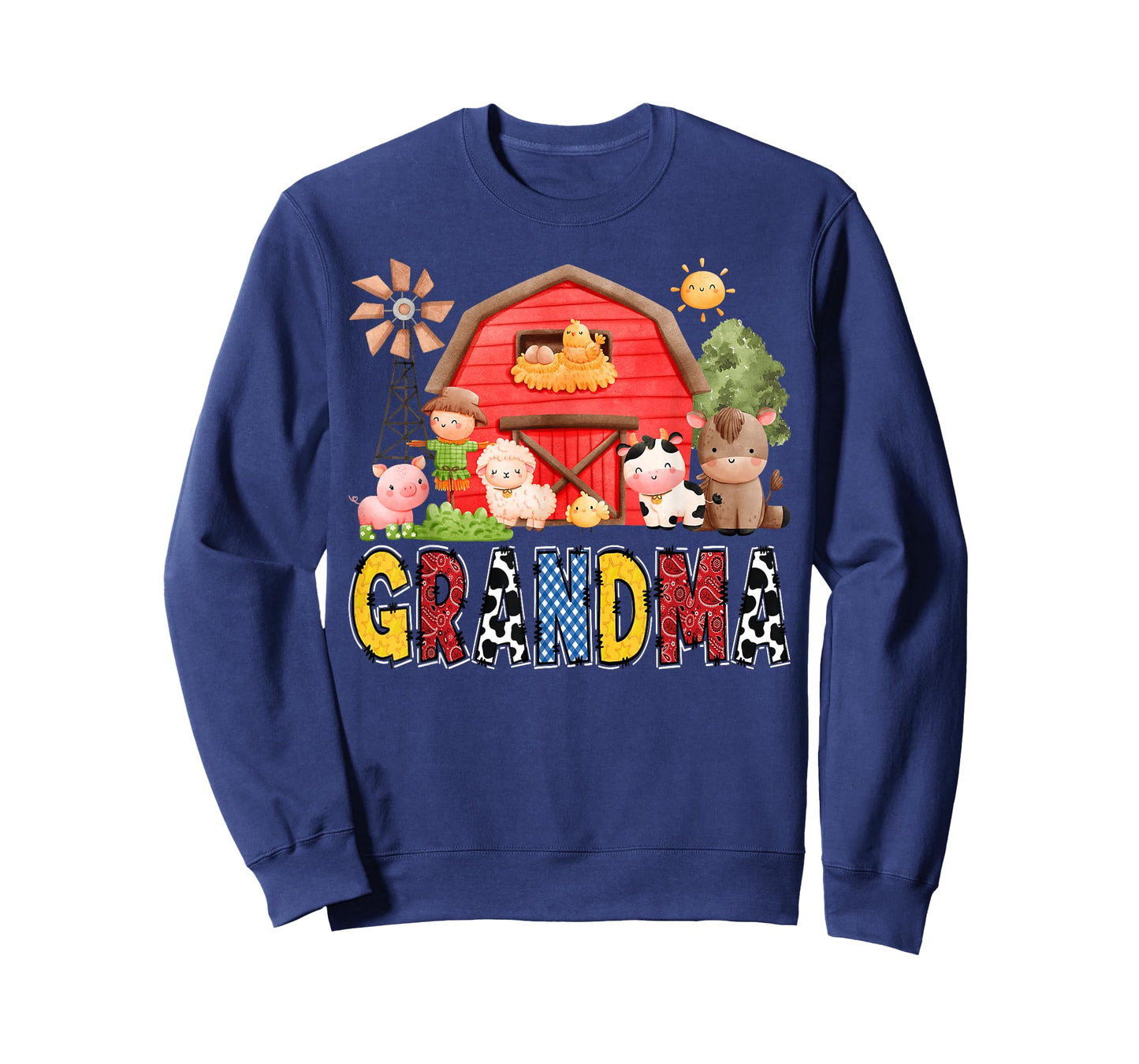 Grandma Red Farm Cow Birthday Boy Matching Family Party T-Shirt