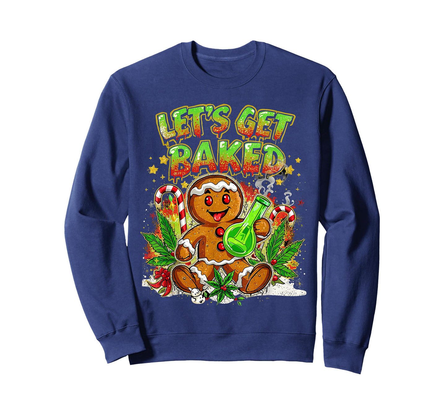 Let’s Get Baked Funny Gingerbread Christmas Design T-Shirt