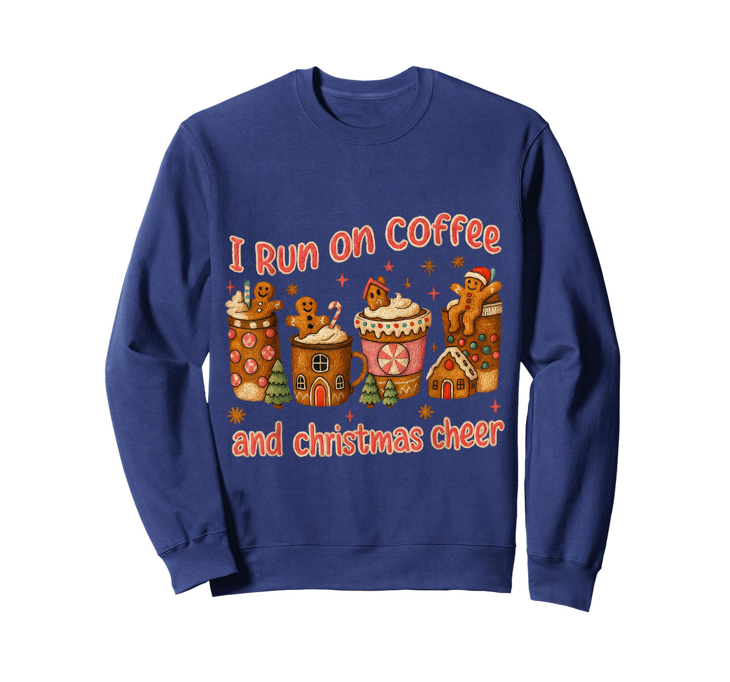 I Run on Coffee and Christmas Cheer Gingerbread Tee T-Shirt