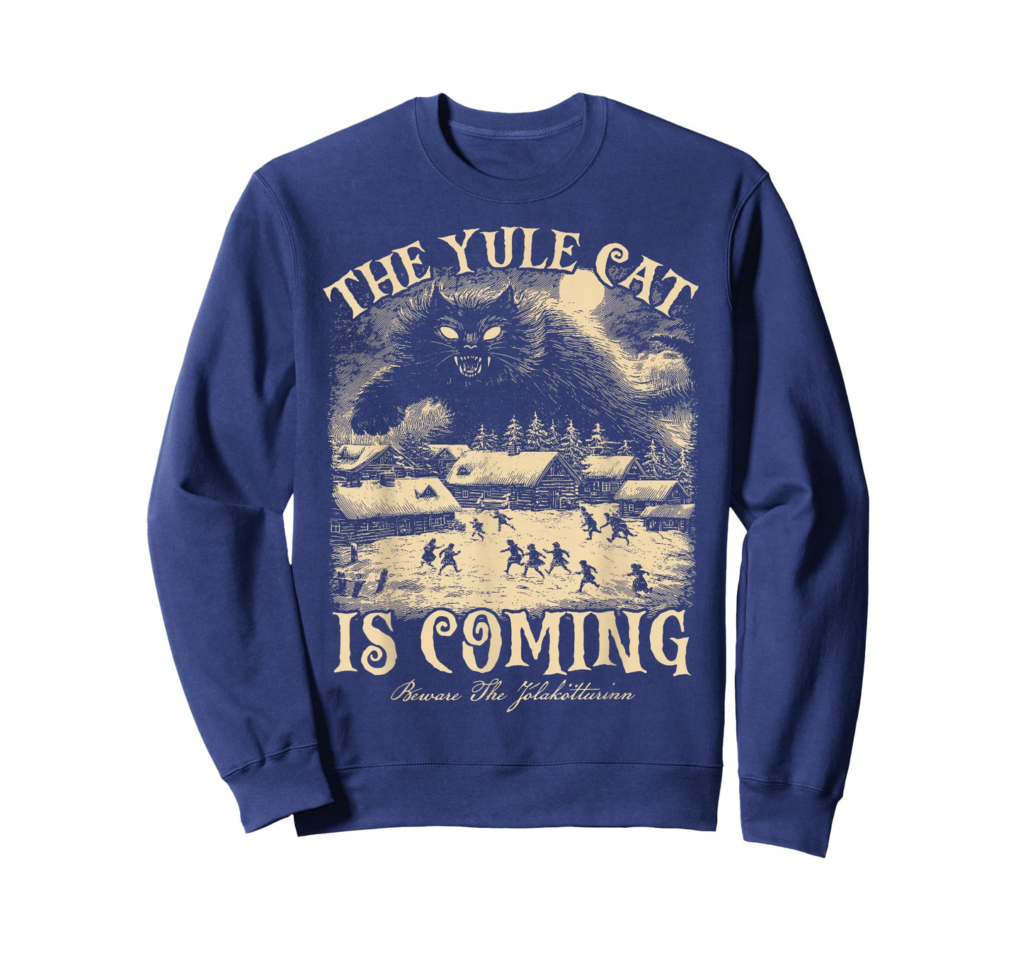 The Yule Cat is Coming Gothic Christmas Winter Solstice T-Shirt