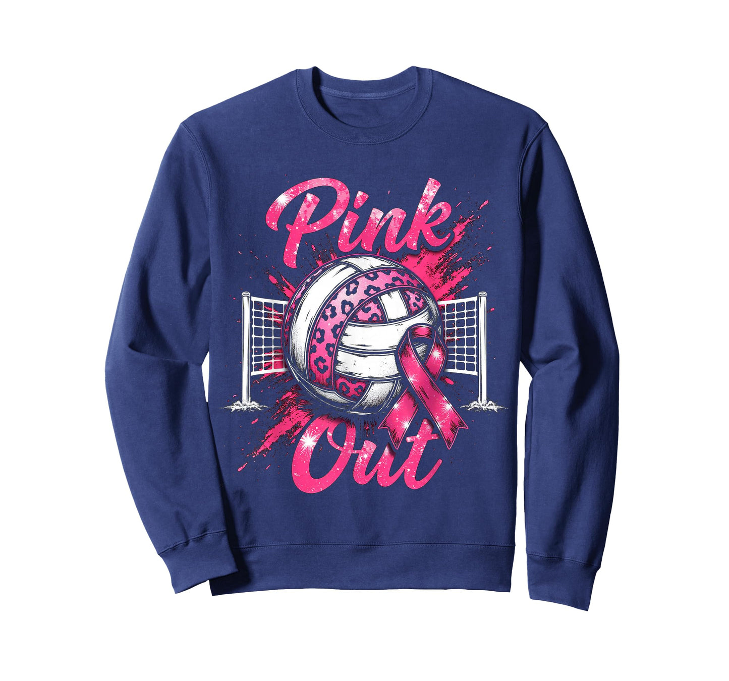 Matching Volleyball Breast Cancer 2025 Squad Support Ribbon T-Shirt