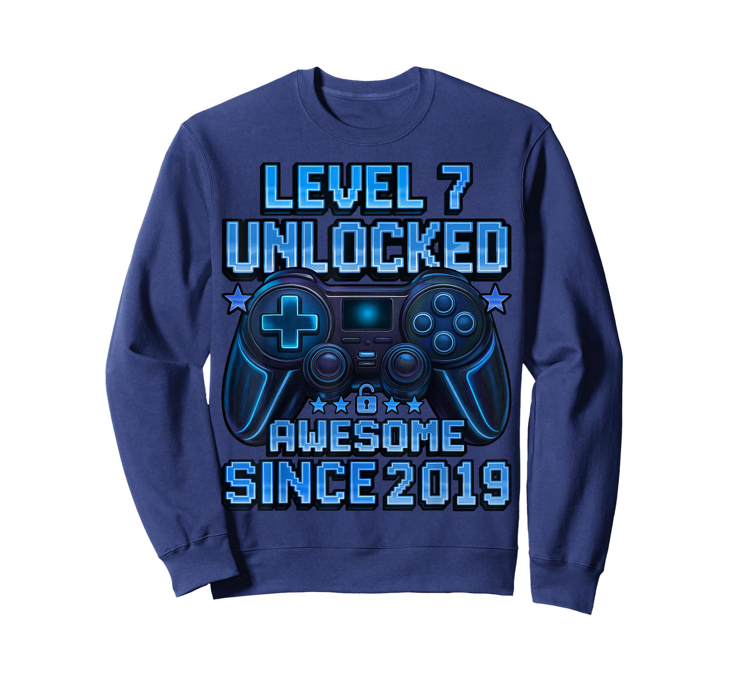 Level 7 Unlocked 7 Year Old Gifts for Boys 7th Birthday Boy T-Shirt