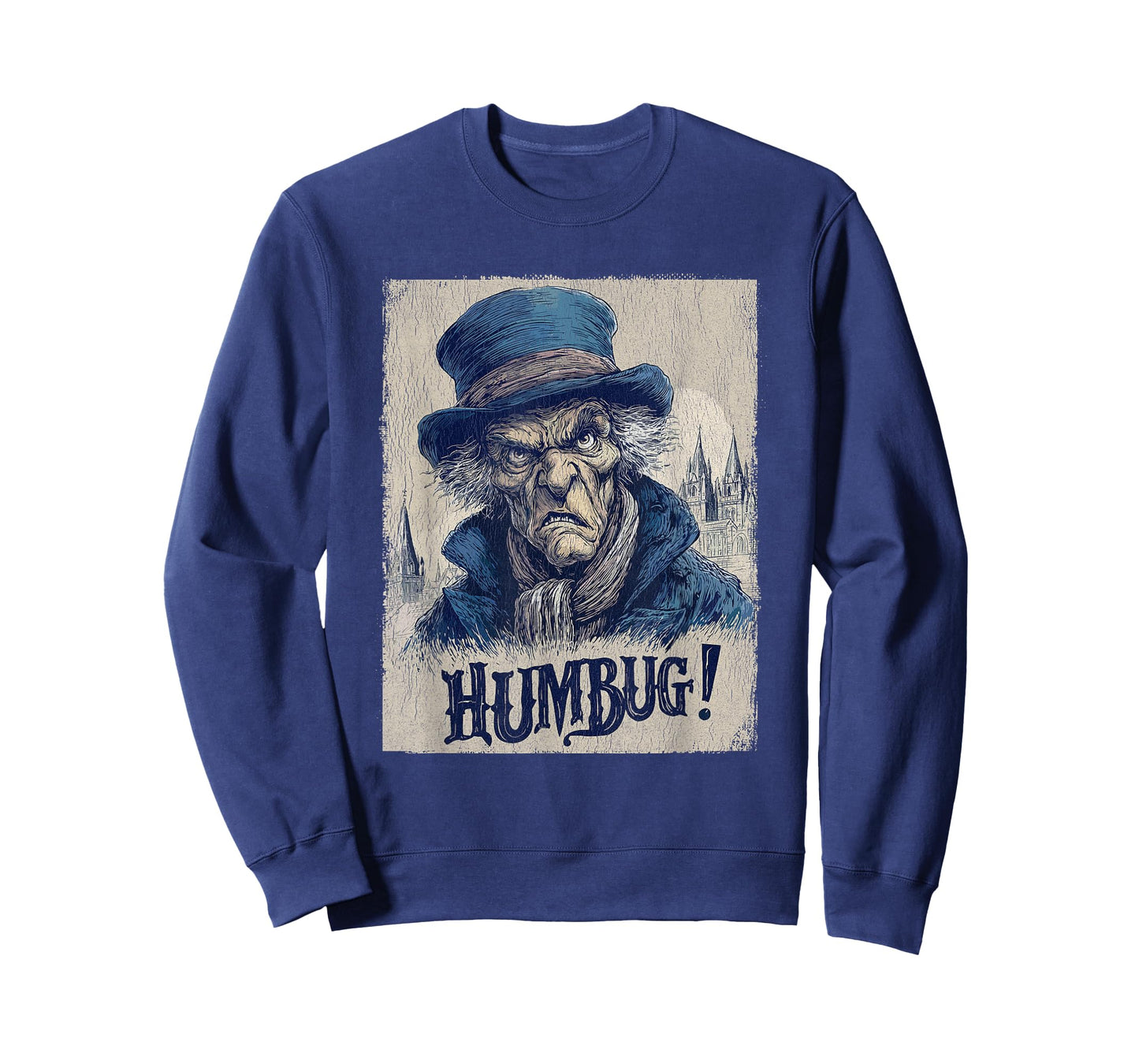 Funny Ebenezer Scrooge Humbug Vintage Grumpy Christmas Humor T-Shirt