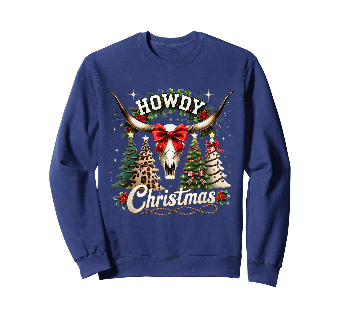 Howdy Christmas Western Country Holiday Design T-Shirt