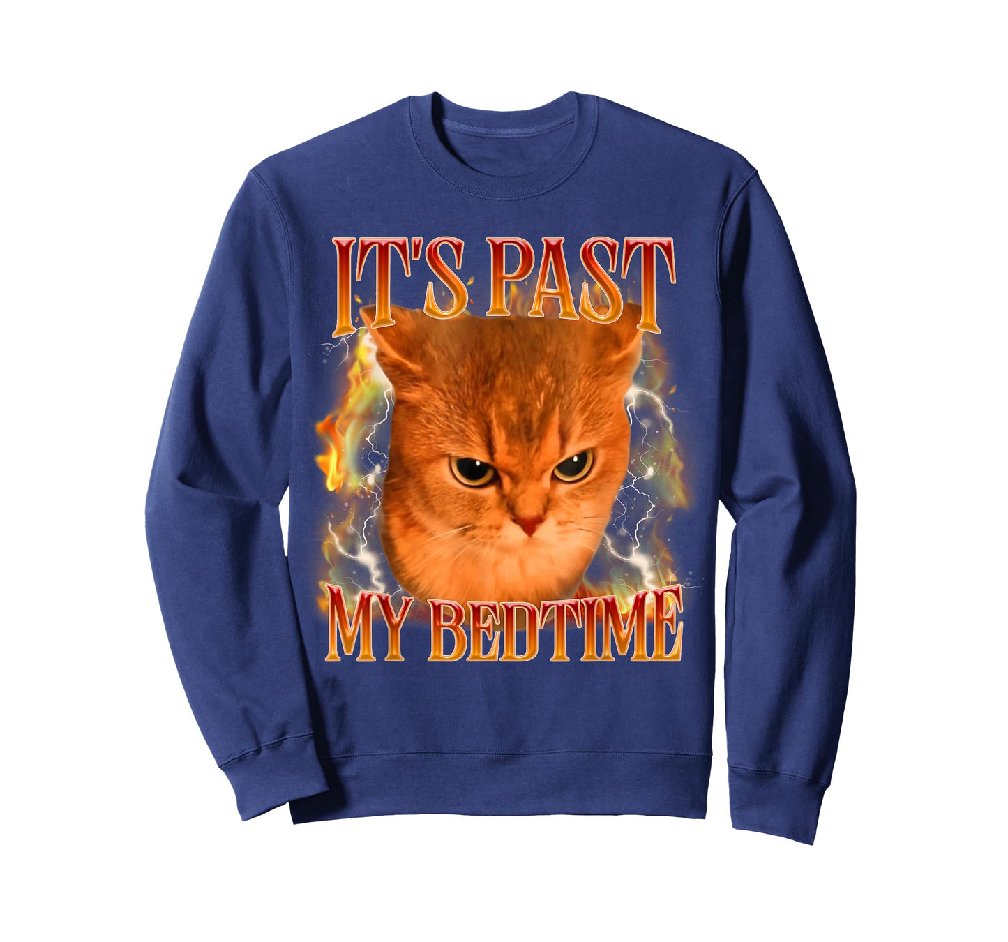 Funny It's Past My Bedtime Cat Meme Animals Humor T-Shirt