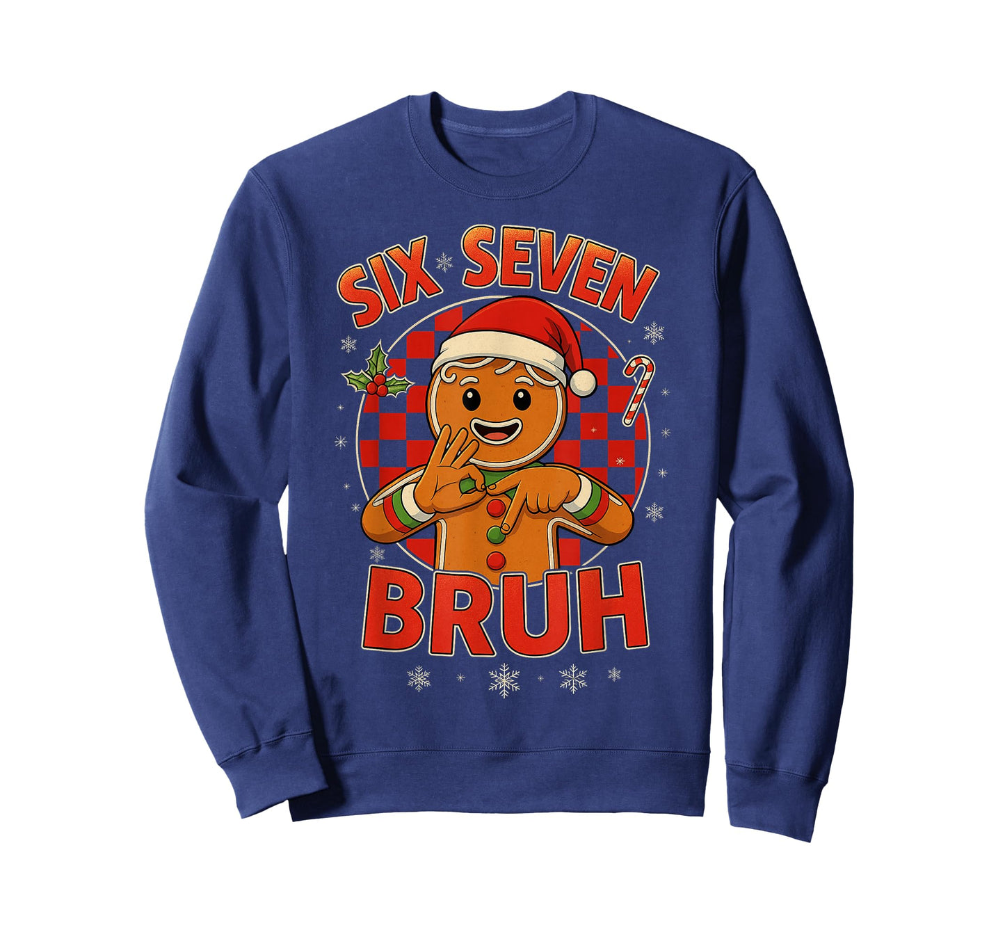 HUGvyn Six Seven Bruh Gingerbread Christmas 67 Meme Boy Girl T-Shirt