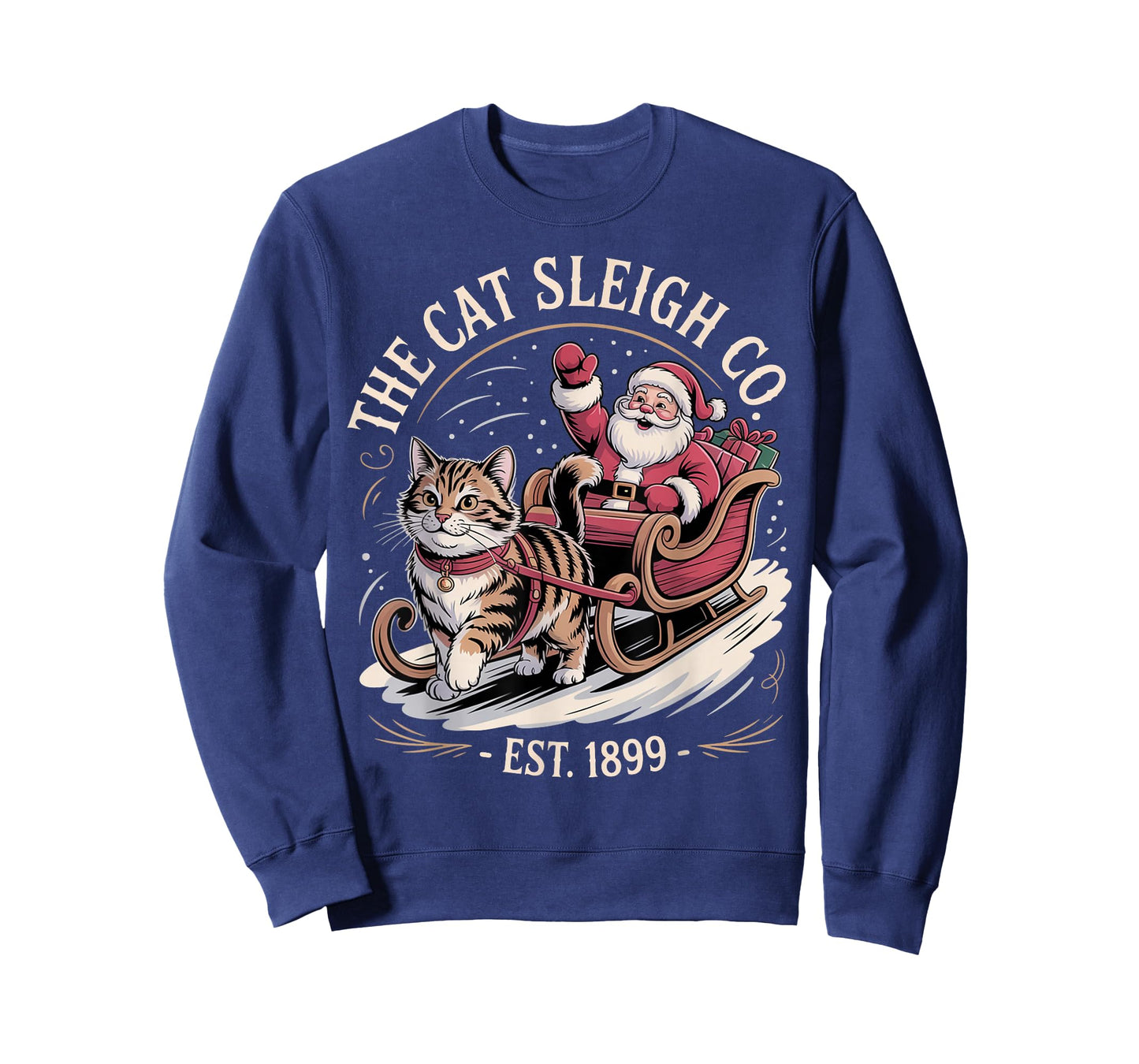 Funny Retro Christmas Cat T-Shirt