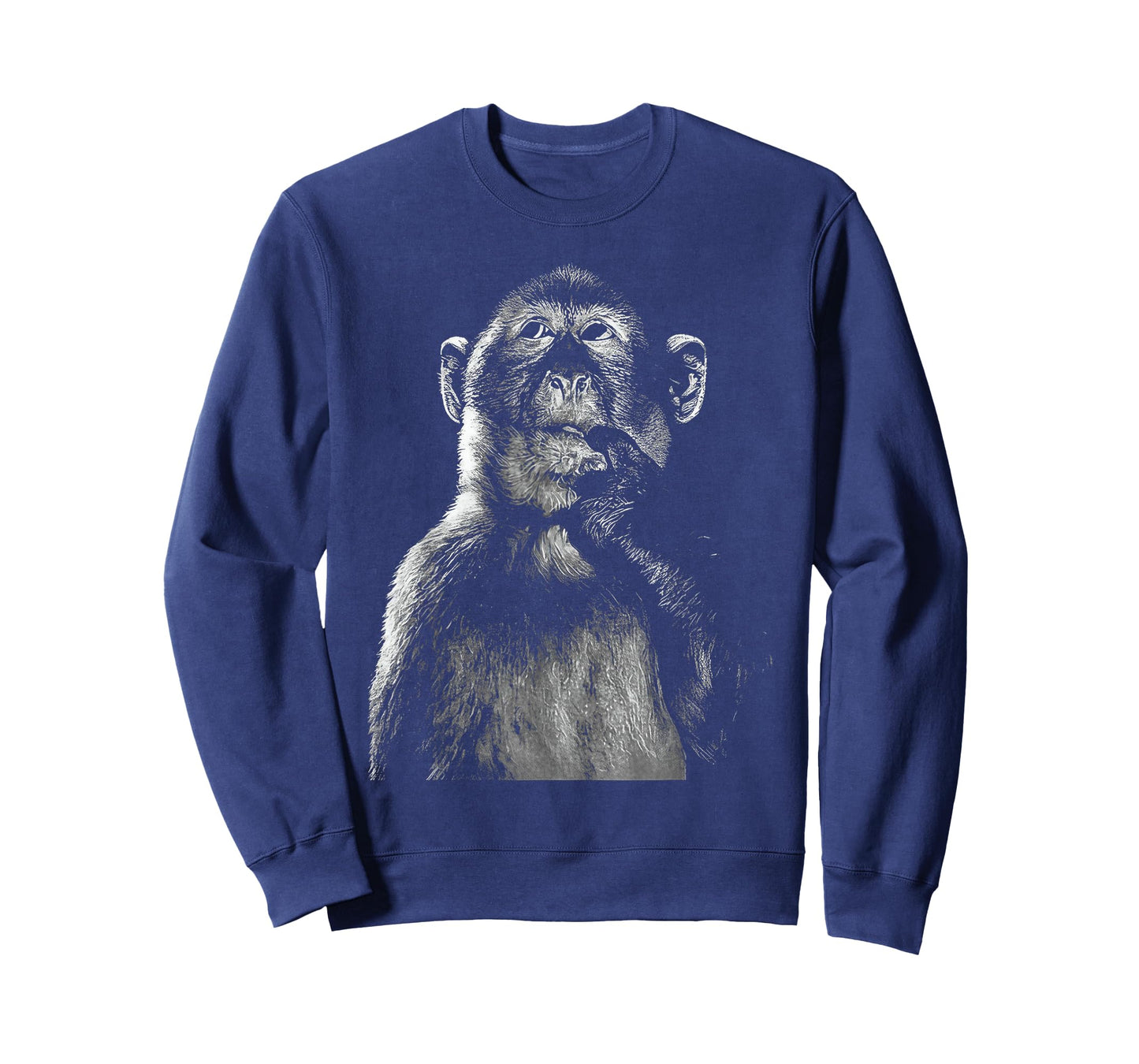 Funny Thinking Monkey Meme Humor Brainrot T-Shirt