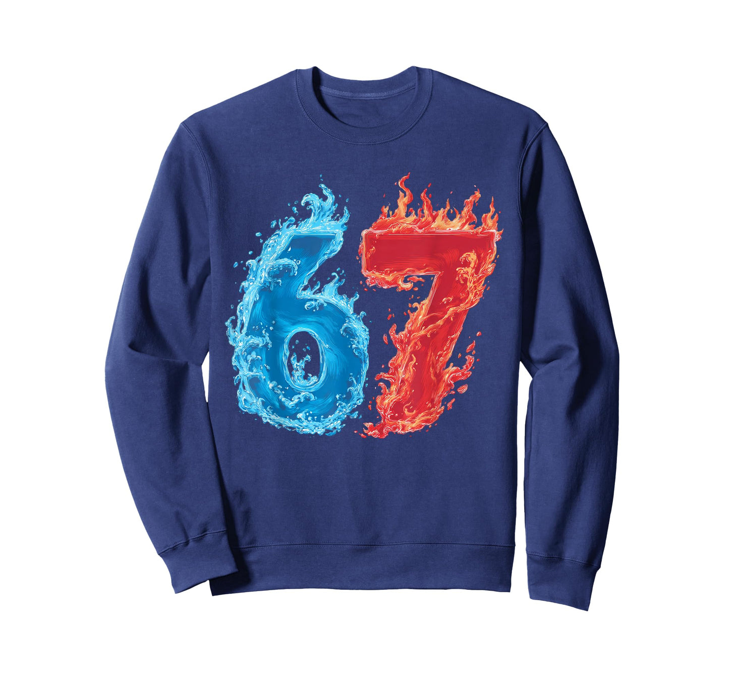 67 Water and Fire Six Seven | Gen Alpha Slang | Meme T-Shirt
