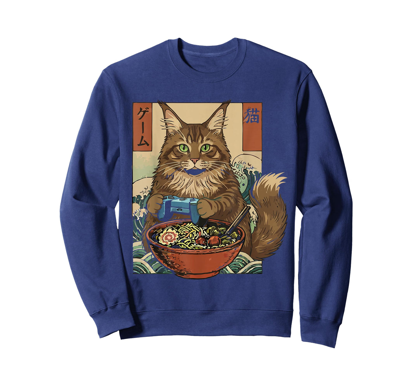 Cute Kawaii Gamer Cat Funny Ramen Retro Japanese Cat Gaming T-Shirt