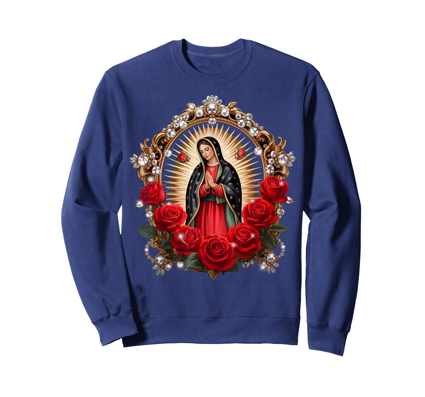 Our Lady Guadalupe Saint Virgin Mary in Roses Flowers T-Shirt