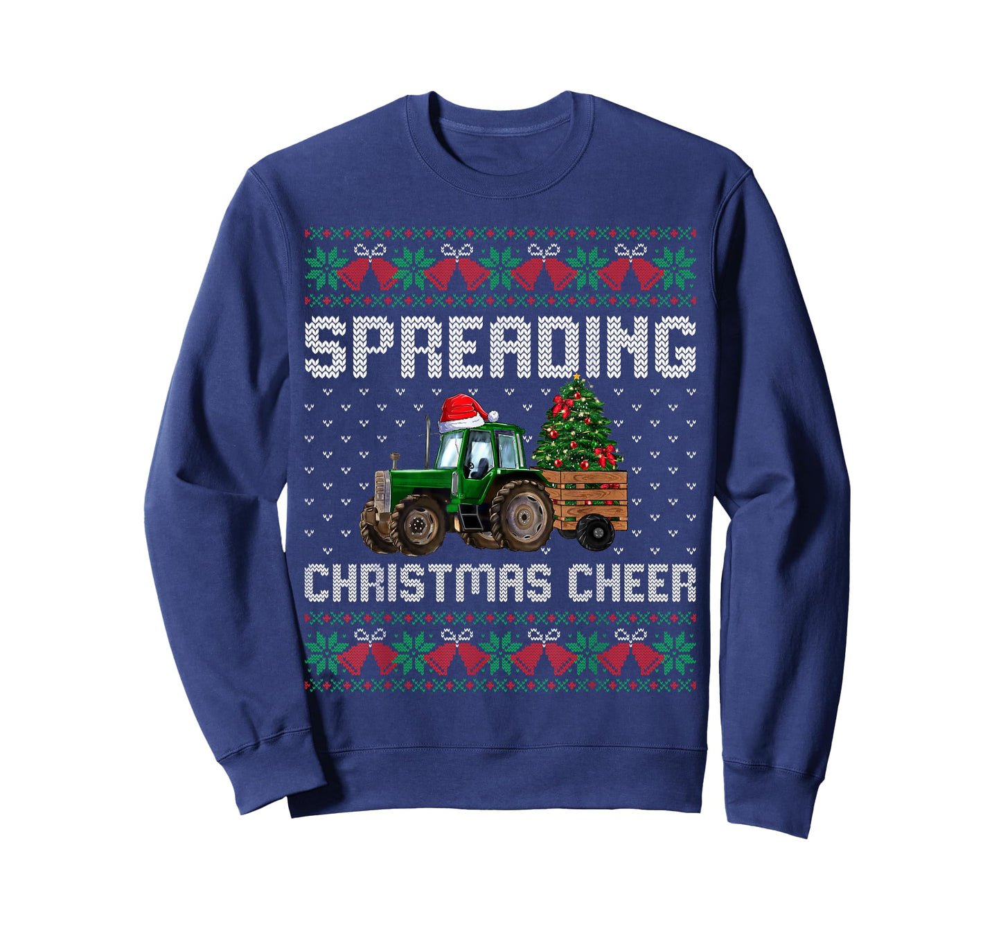 Spreading Christmas Cheer Farm Tractor Ugly Xmas Sweater T-Shirt
