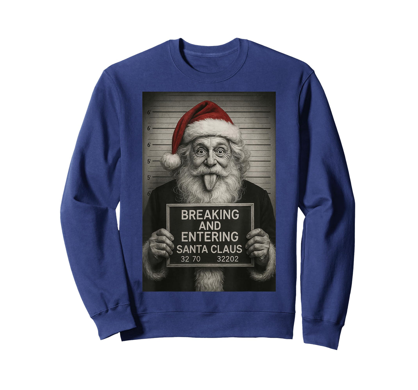 Funny Santa Claus Mugshot Christmas – Santa Xmas T-Shirt