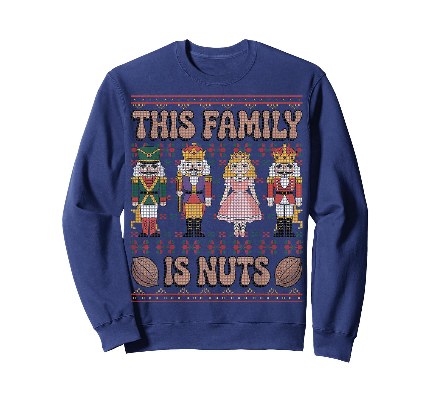 This Family is Nuts Funny Nutcracker Squad Kids Ugly Sweater T-Shirt