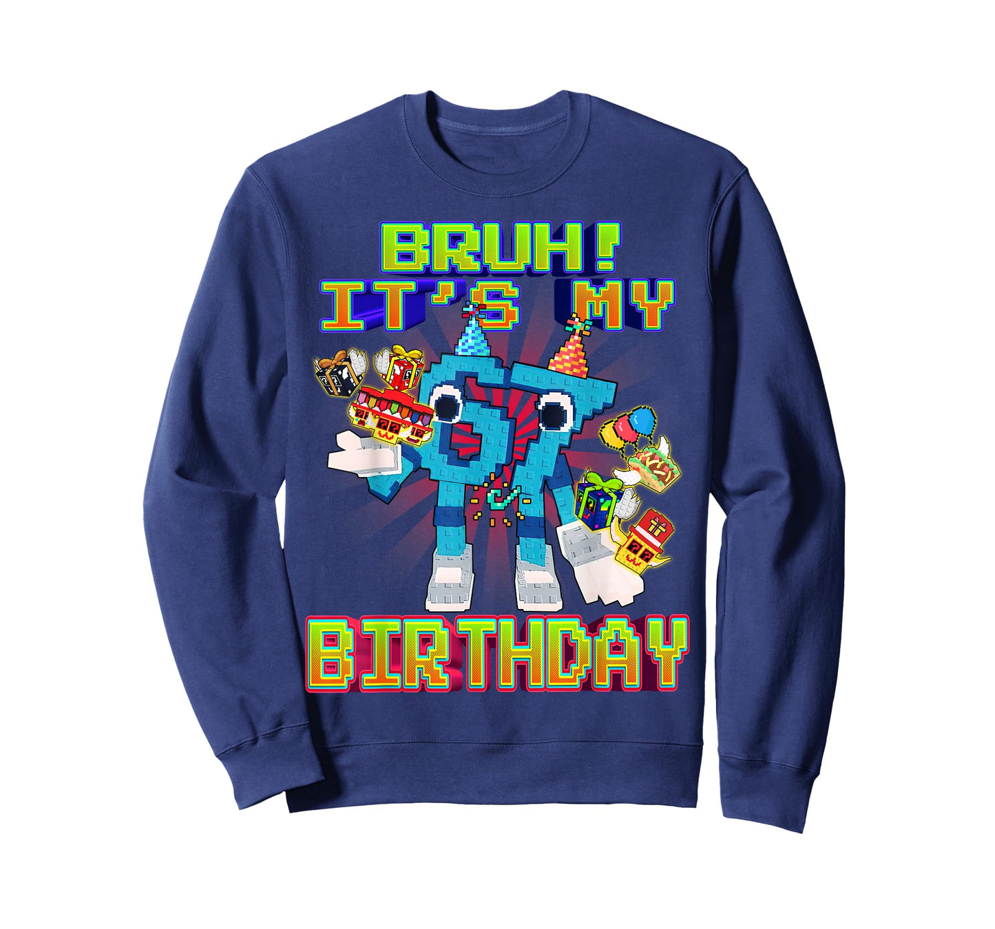 Bruh Birthday 67 Lucky Blocks Funny Brainrot for Kids Teens T-Shirt