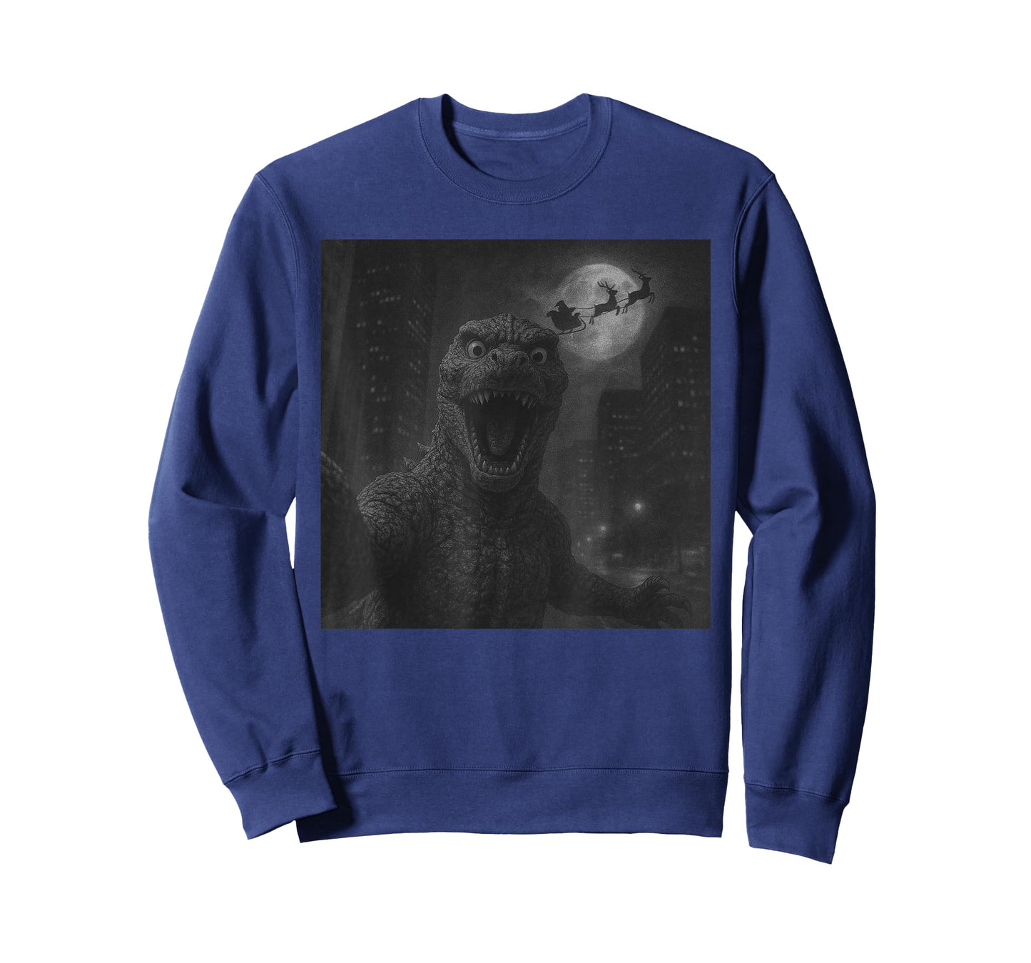 Funny Japanese Kaiju Selfie Santa Christmas Men Boys Kids T-Shirt
