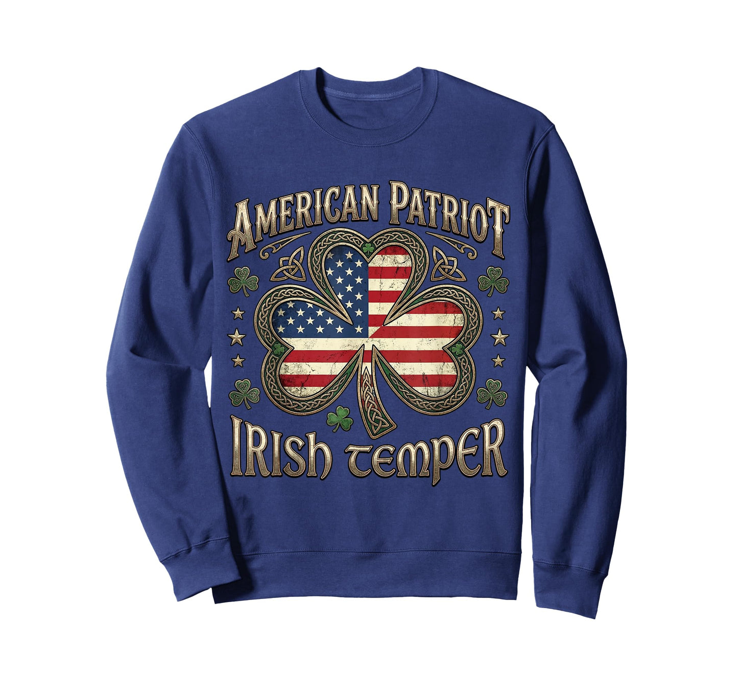 American Patriot Irish Temper Funny St Patricks Day T-Shirt