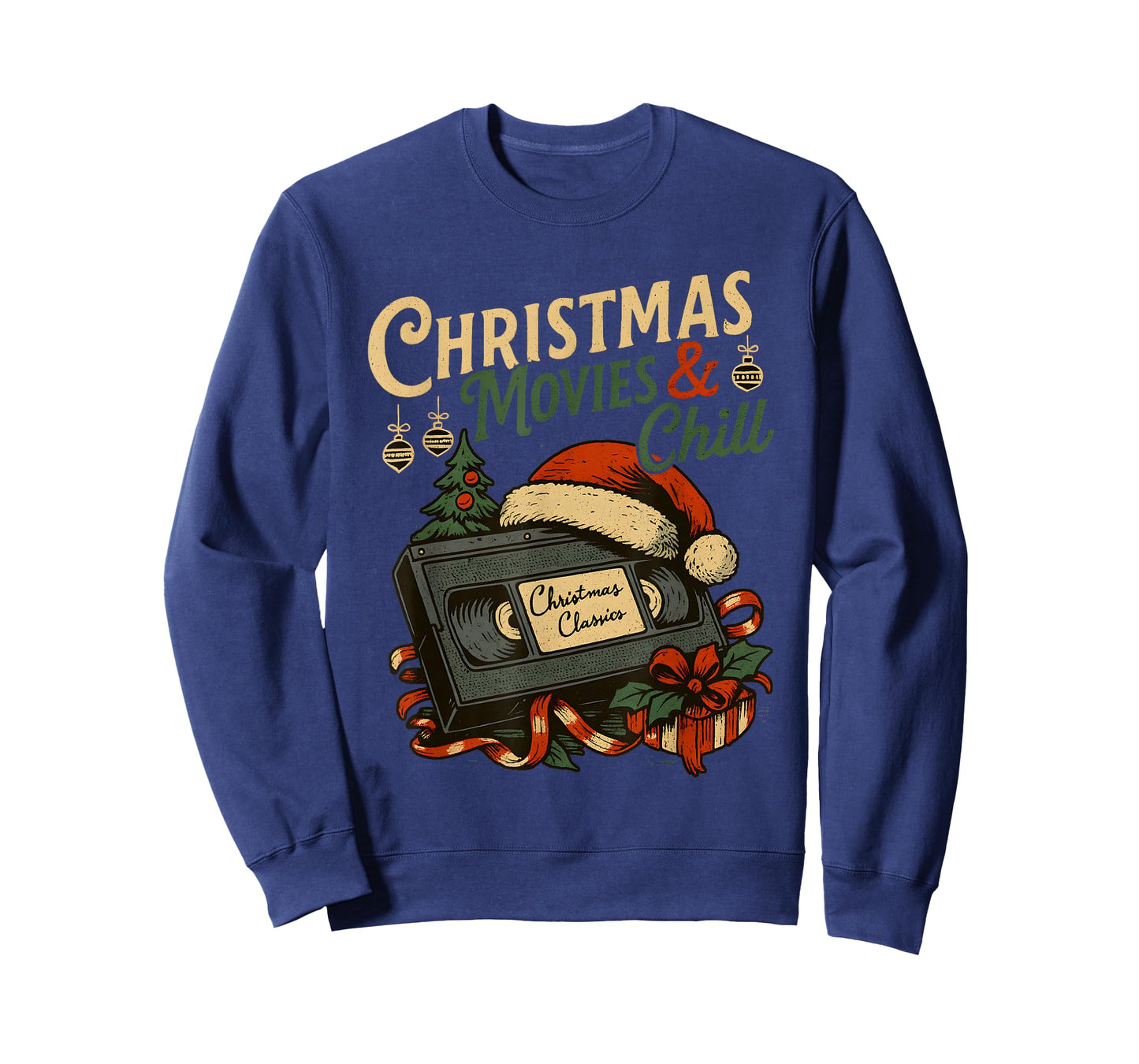 Christmas Movies Chill Vintage Tape Holiday Cozy T-Shirt