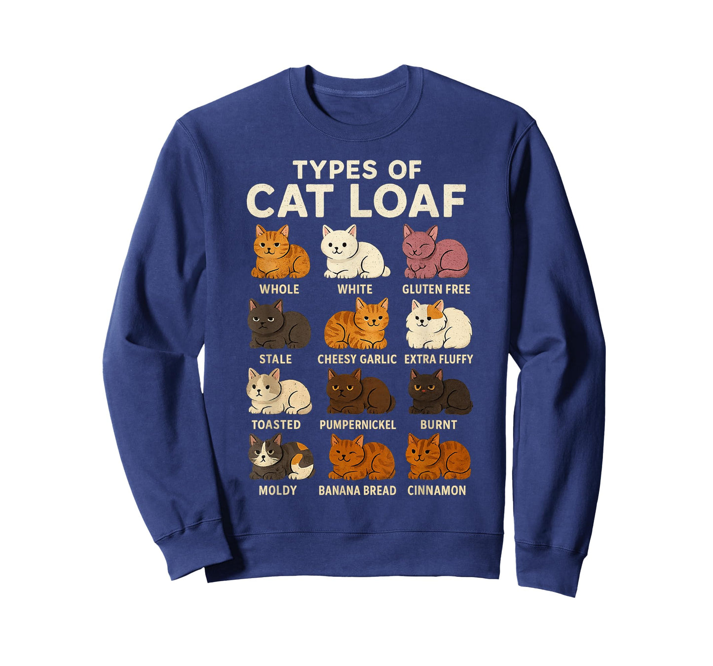 Types of Cat Loaf Cute Kitten Kawaii Cats, Cat Lover Girls T-Shirt