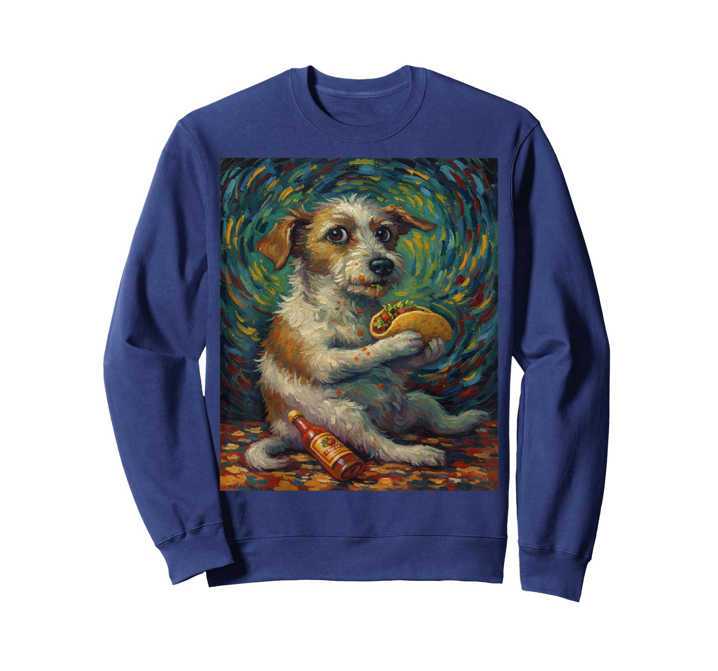 Funny Dog Eating Taco Graphic Art Design T-Shirt