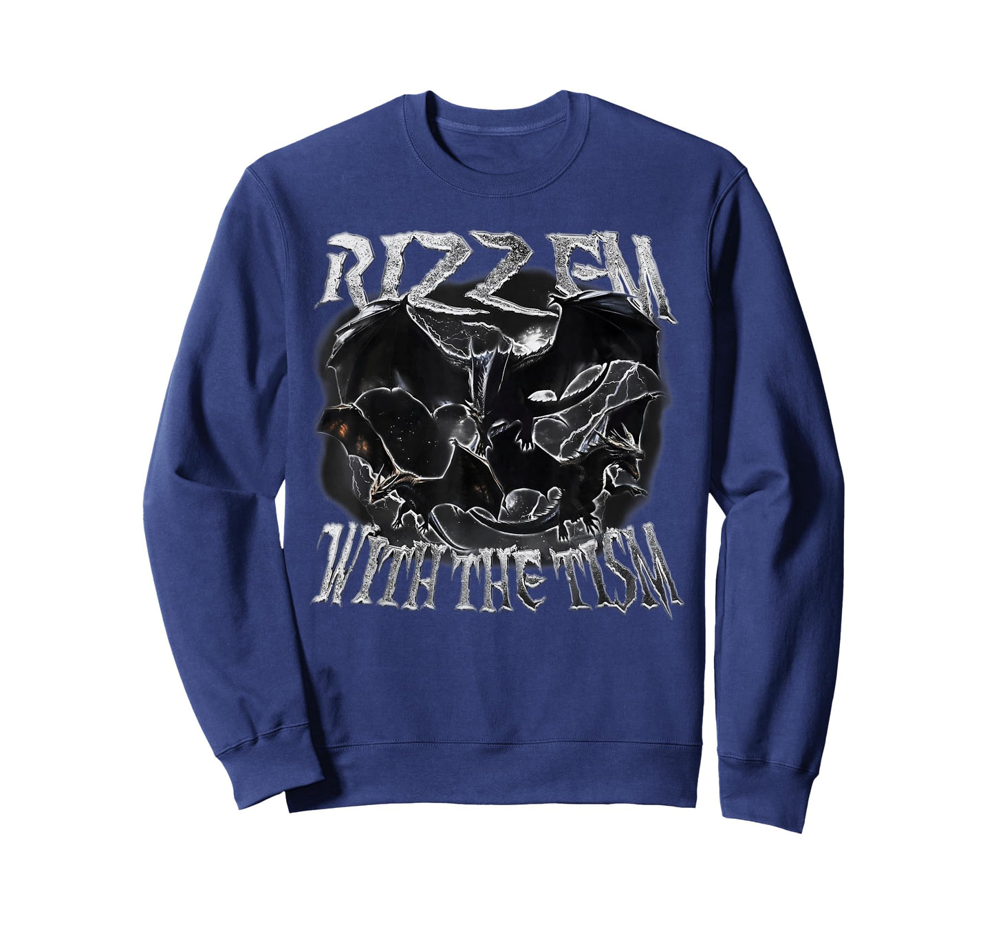 Autism Awareness Rizz Em with The Tism Meme Autistic Dragon T-Shirt