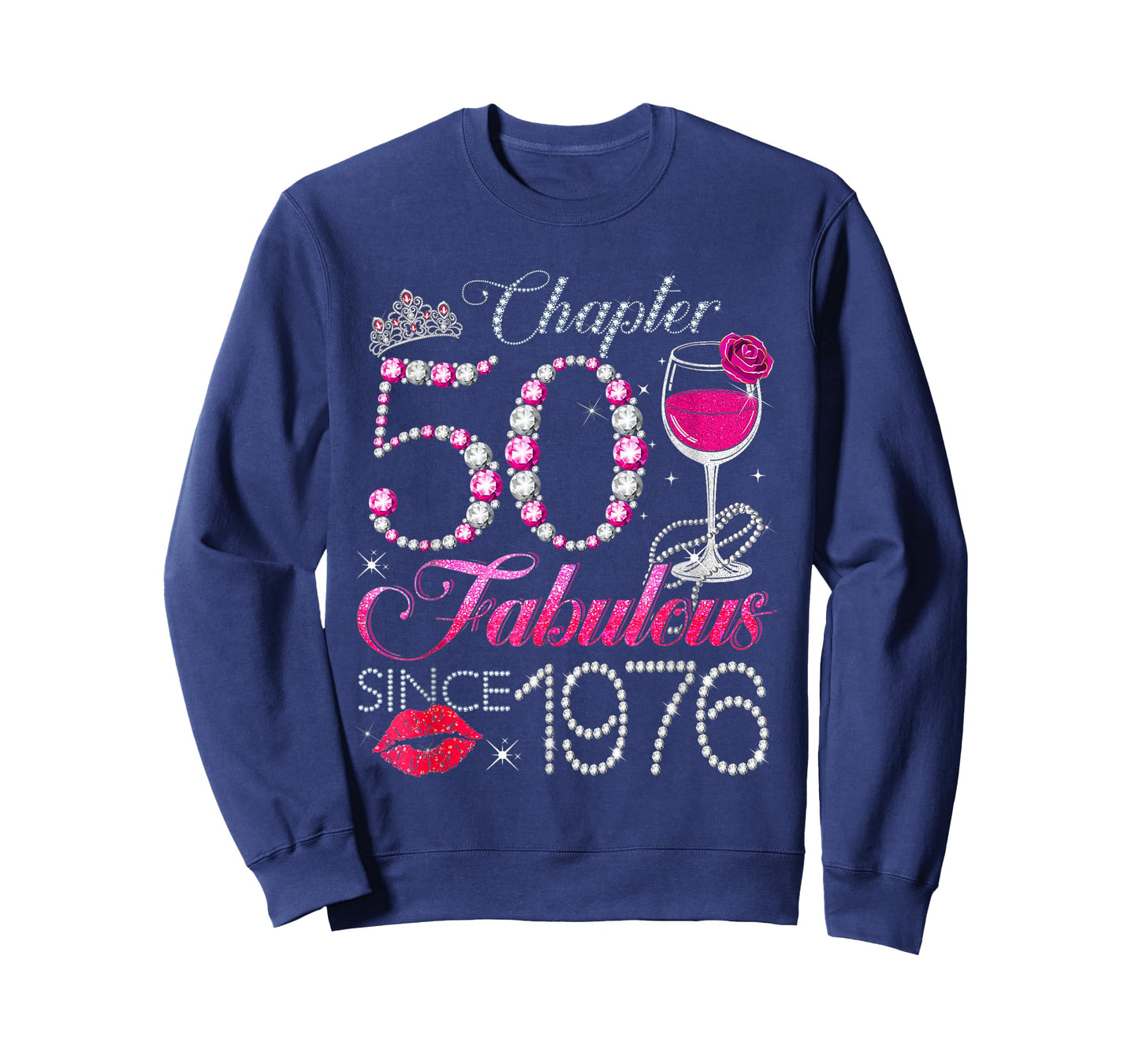 Chapter 50 Fabulous Since 1976 50th Birthday Queen Diamond T-Shirt