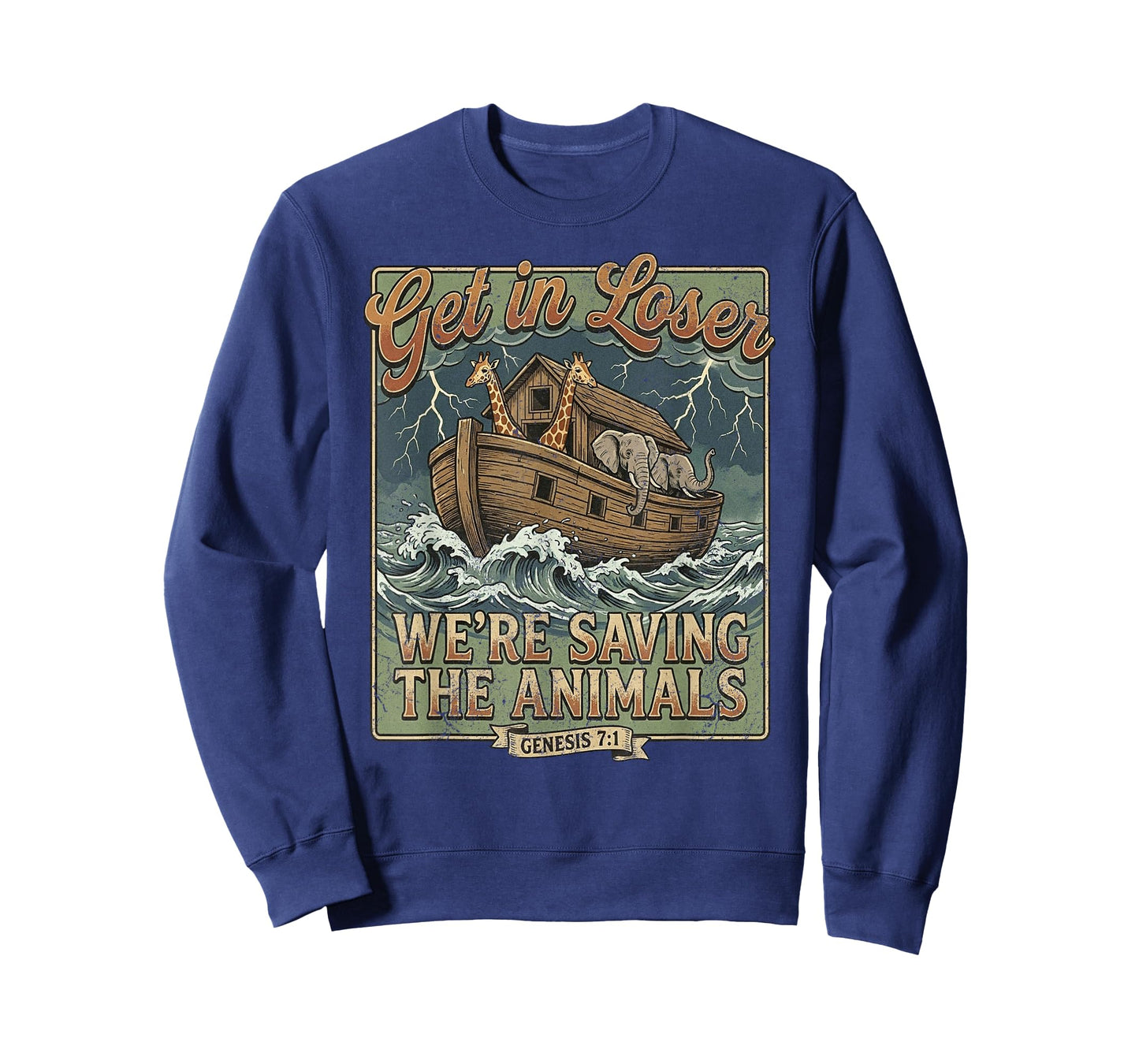 Get in Loser Noahs Ark Funny Christian Bible Verse Humor T-Shirt