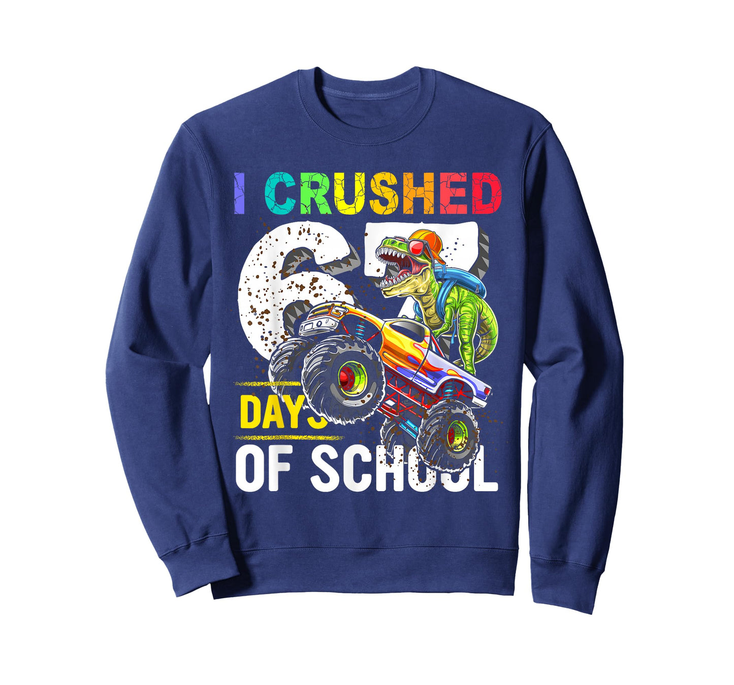 I Crushed 67 Days of School Funny Six Seven Meme Boys Kids T-Shirt