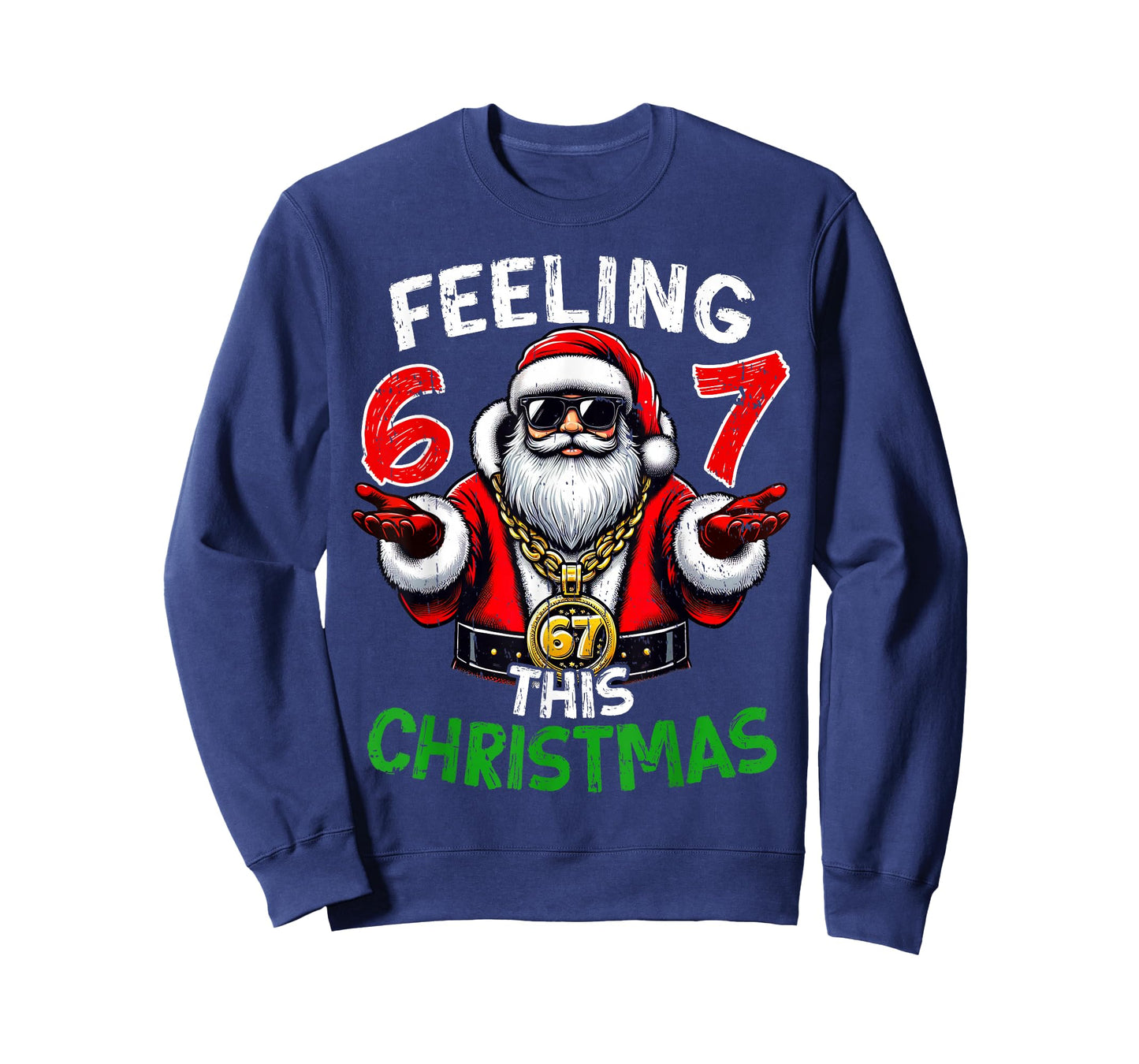 Funny 67 Santa Christmas Shirts Kids Teen Boys 6-7 Six Seven T-Shirt