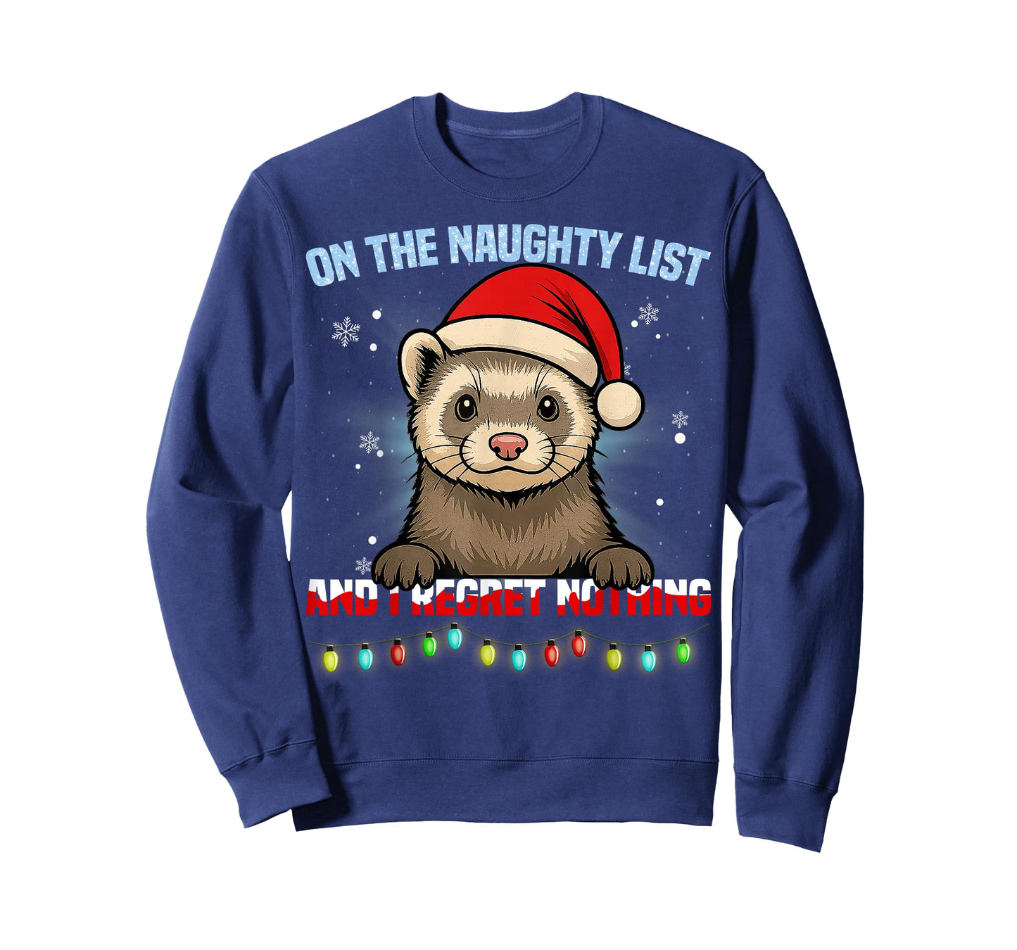 Funny Ferret Christmas Santa Hat Xmas Gifts Men Women Kid T-Shirt
