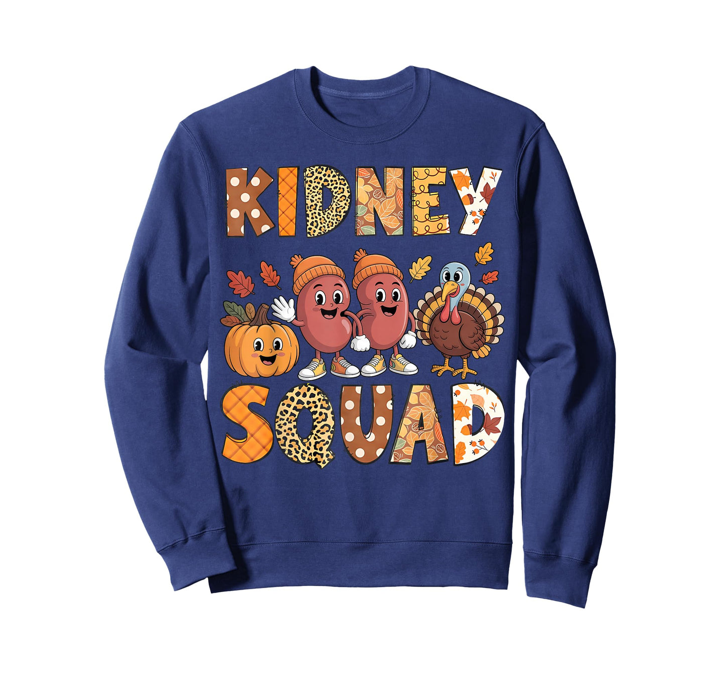 Kidney Squad Turkey Pumpkin Dialysis Nurse Thanksgiving T-Shirt